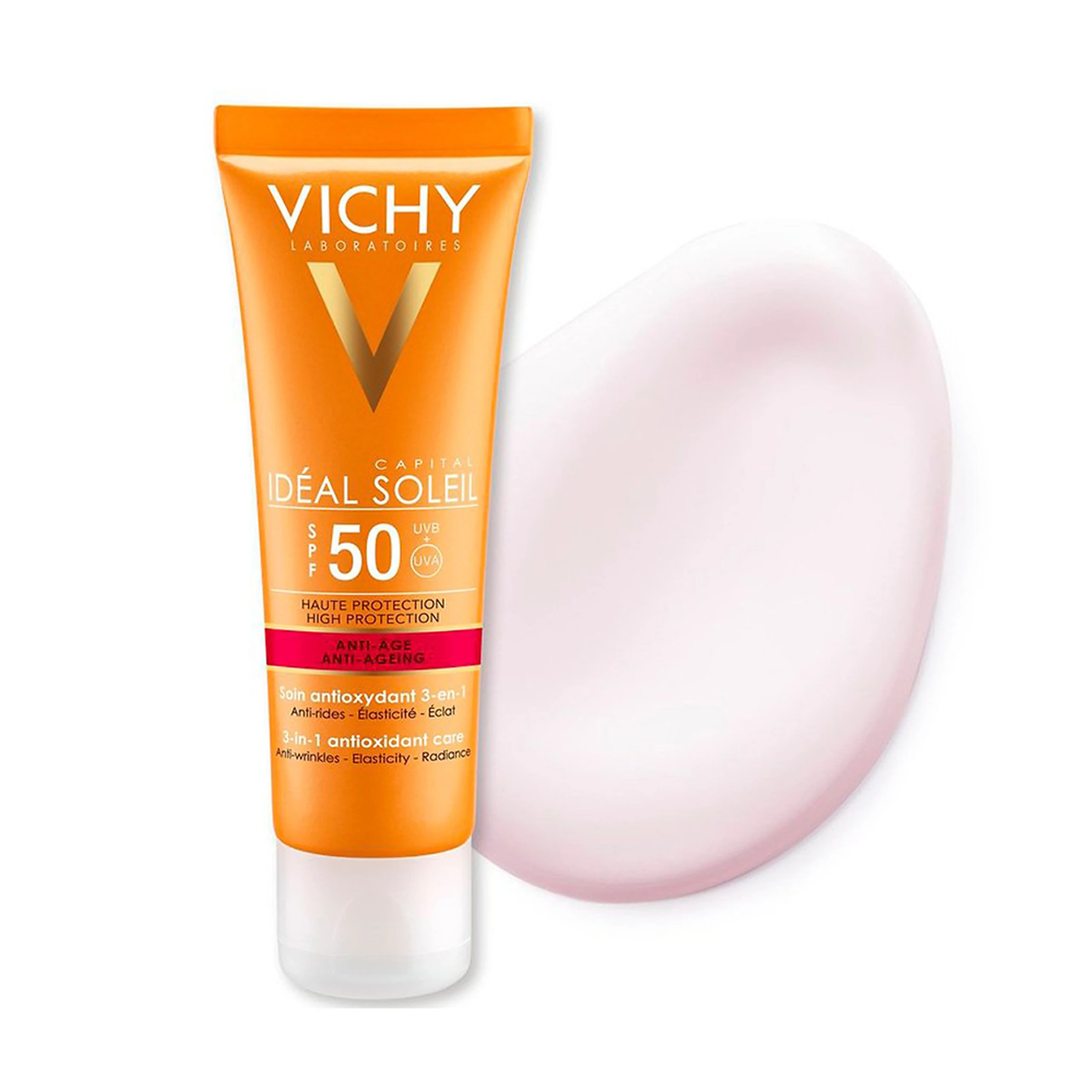 Kem chống nắng ngừa lão hóa 3 in 1 Vichy Capital Soleil SPF 50 UVB + UVA 50ml