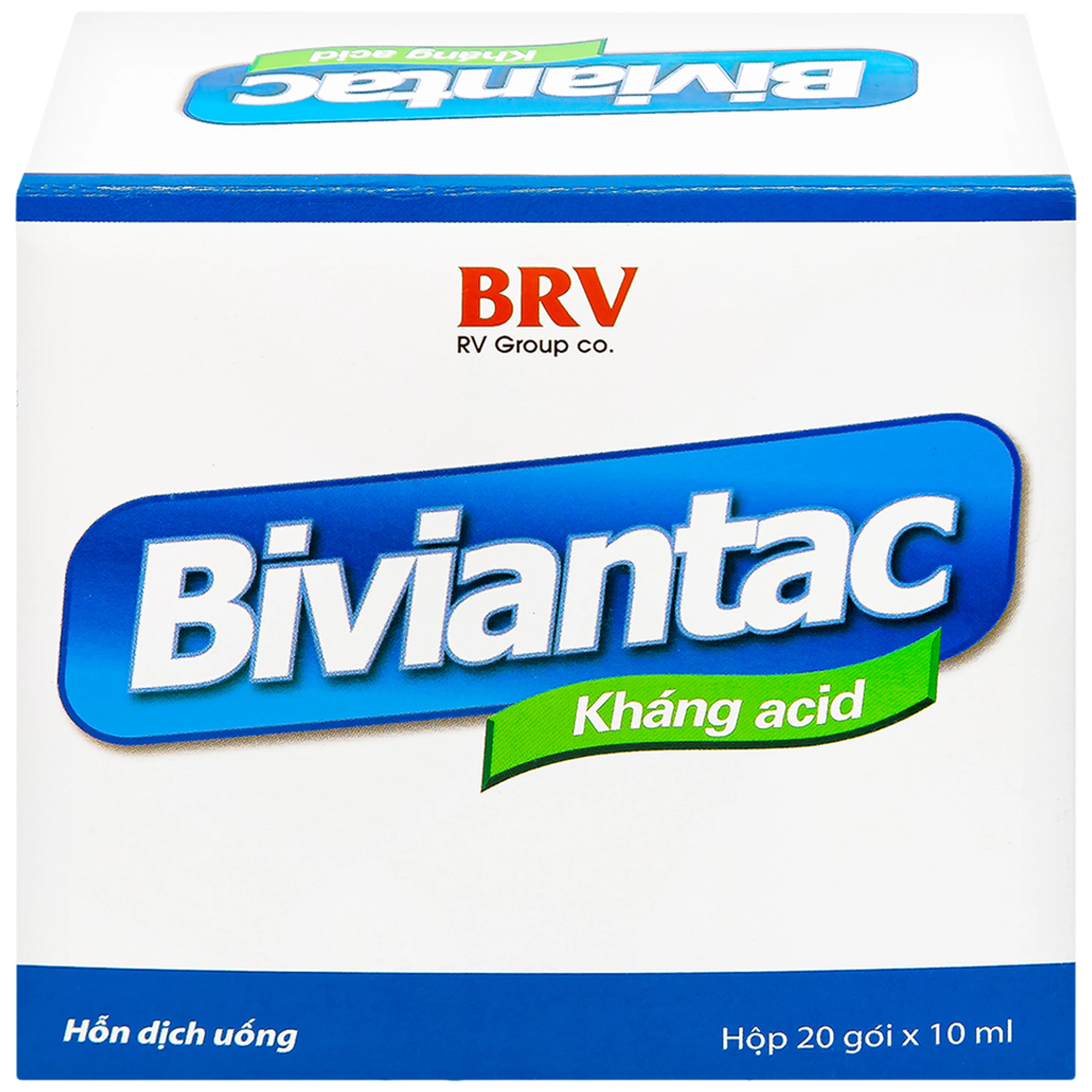 Hỗn dịch uống Biviantac BRV điều trị triệu chứng ăn không tiêu, đầy hơi (20 gói x 10 ml)