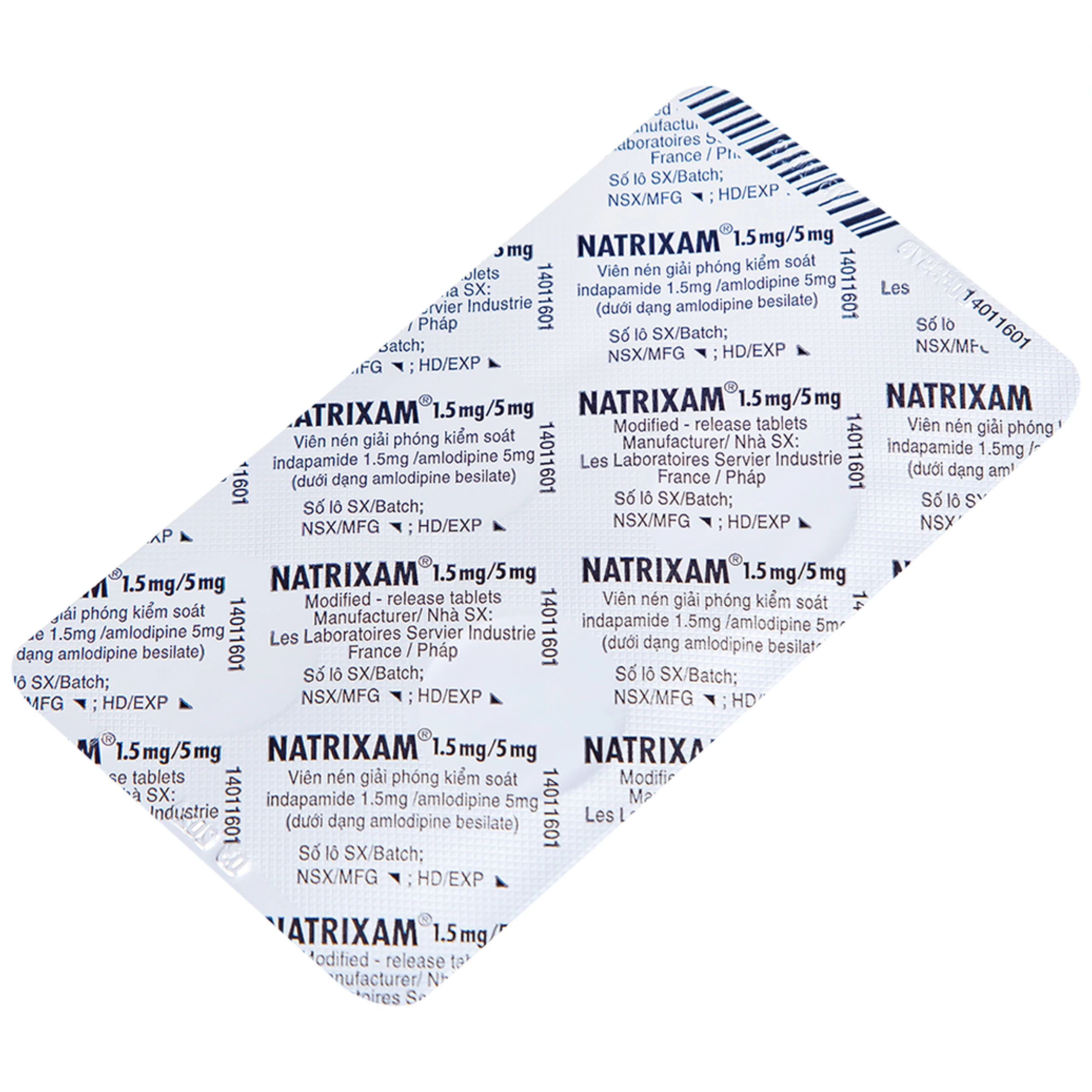 Thuốc Natrixam 1.5mg/5mg LES điều trị tăng huyết áp (30 viên)