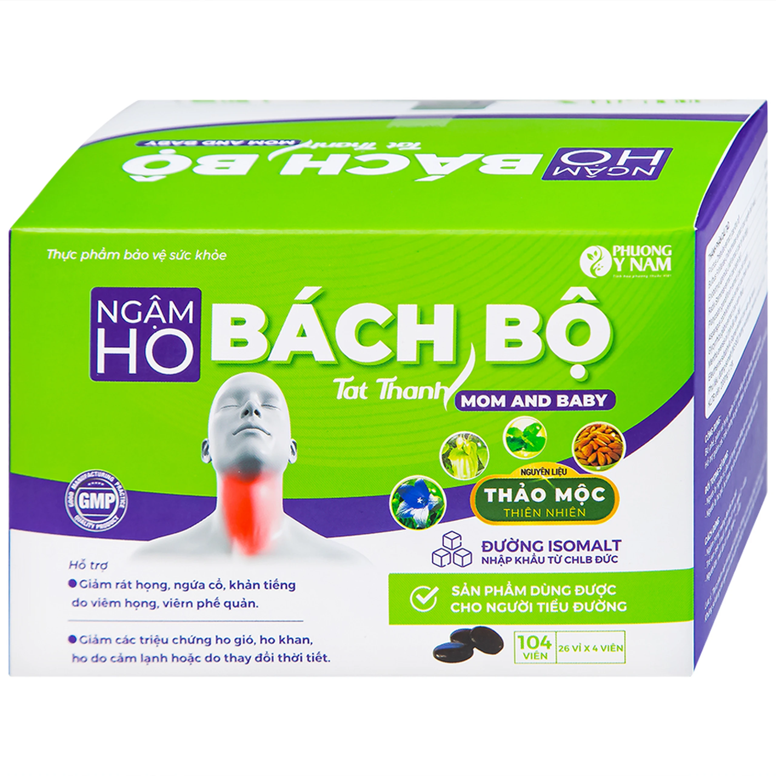 Ngậm ho Bách bộ Tat Thanh Mom and Baby (26 vỉ x 4 viên)