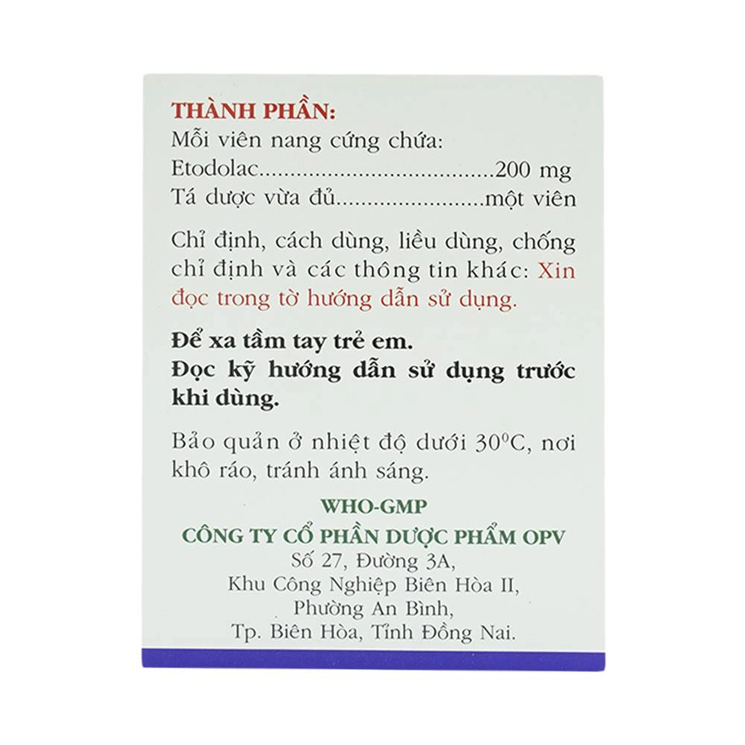 Thuốc Rhumacap 200 OPV điều trị viêm khớp dạng thấp (10 vỉ x 10 viên)