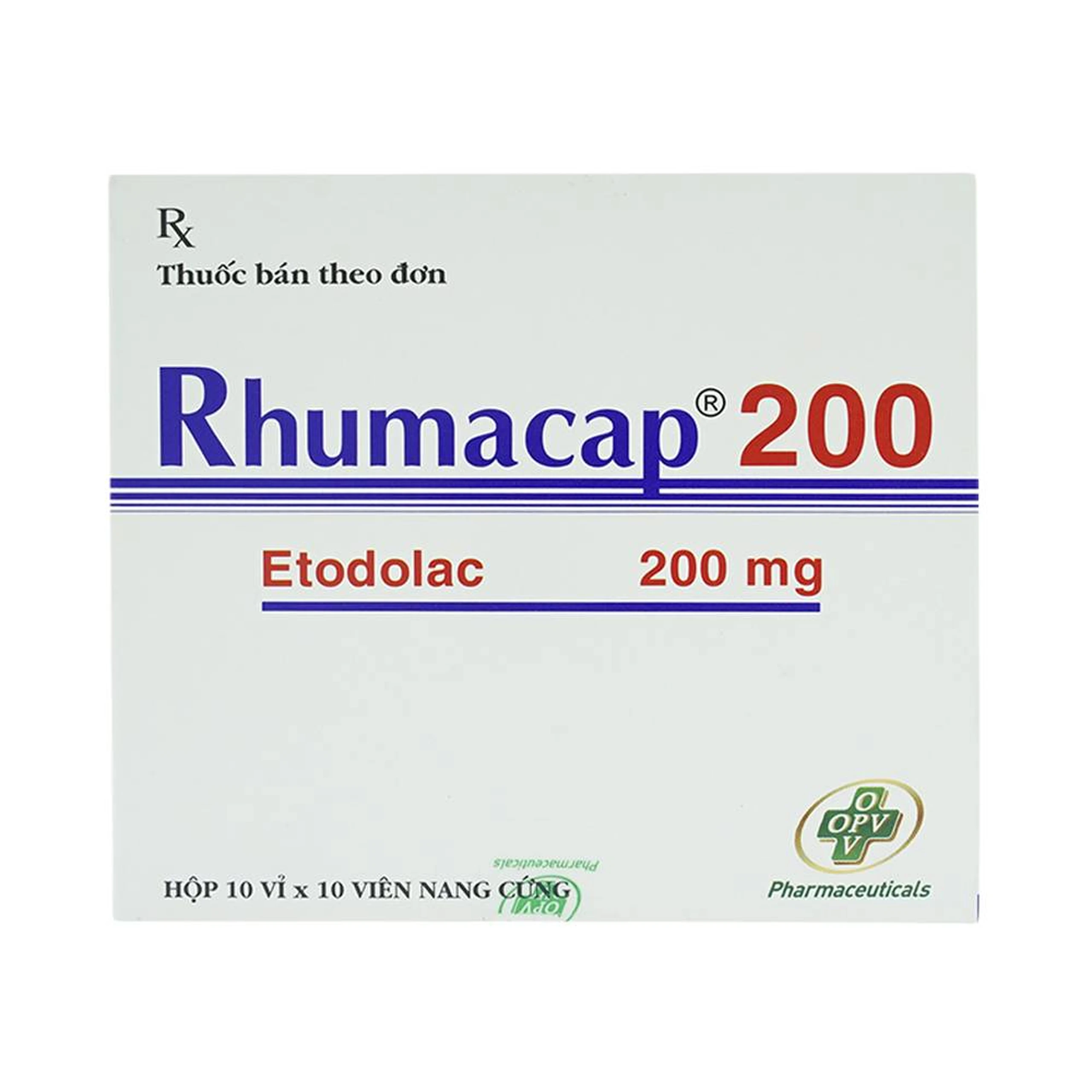 Thuốc Rhumacap 200 OPV điều trị viêm khớp dạng thấp (10 vỉ x 10 viên)