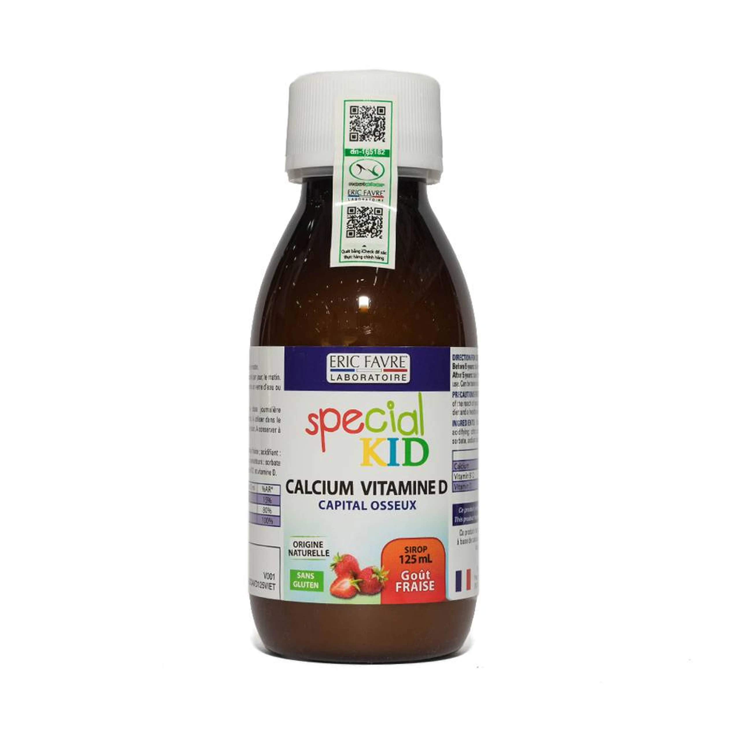 Siro hỗ trợ tăng chiều cao cho trẻ Special Kid Calcium Vitamine D hương dâu (125ml)