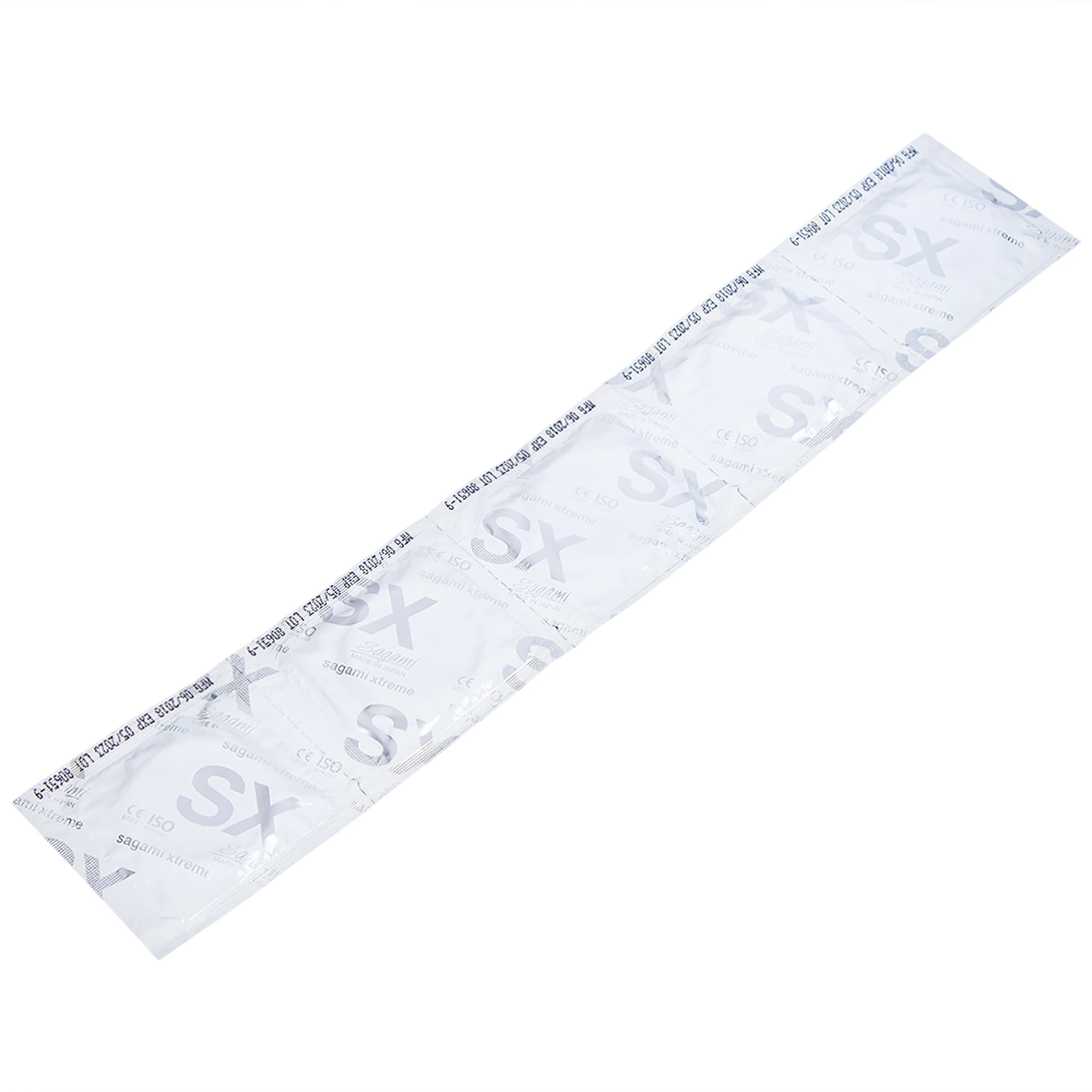 Bao cao su Sagami Type E màu xanh có gân gai phòng tránh thai và bệnh lây qua đường tình dục (5 cái)