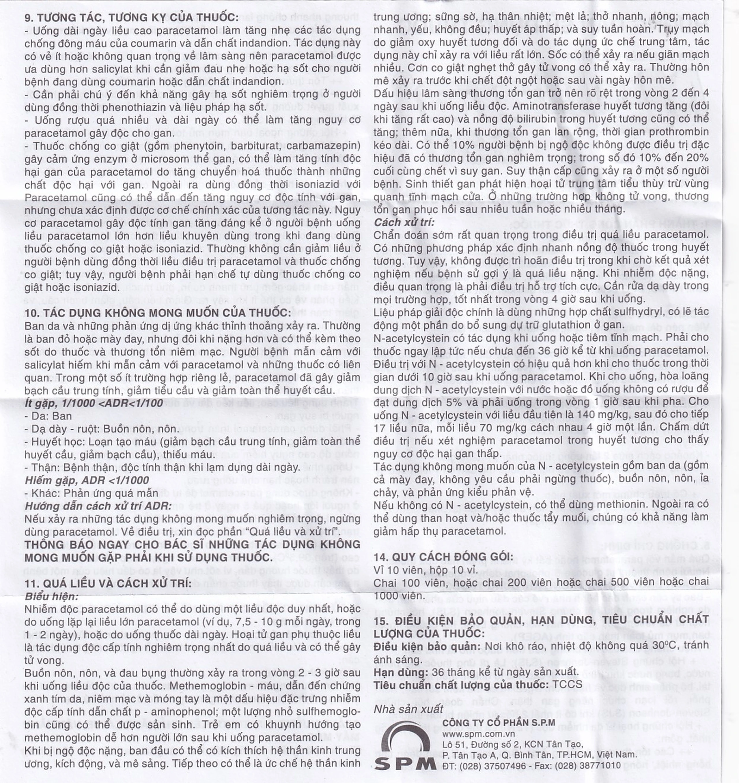 Thuốc My Para 650mg S.P.M hỗ trợ giảm đau hạ sốt (10 vỉ x 10 viên)