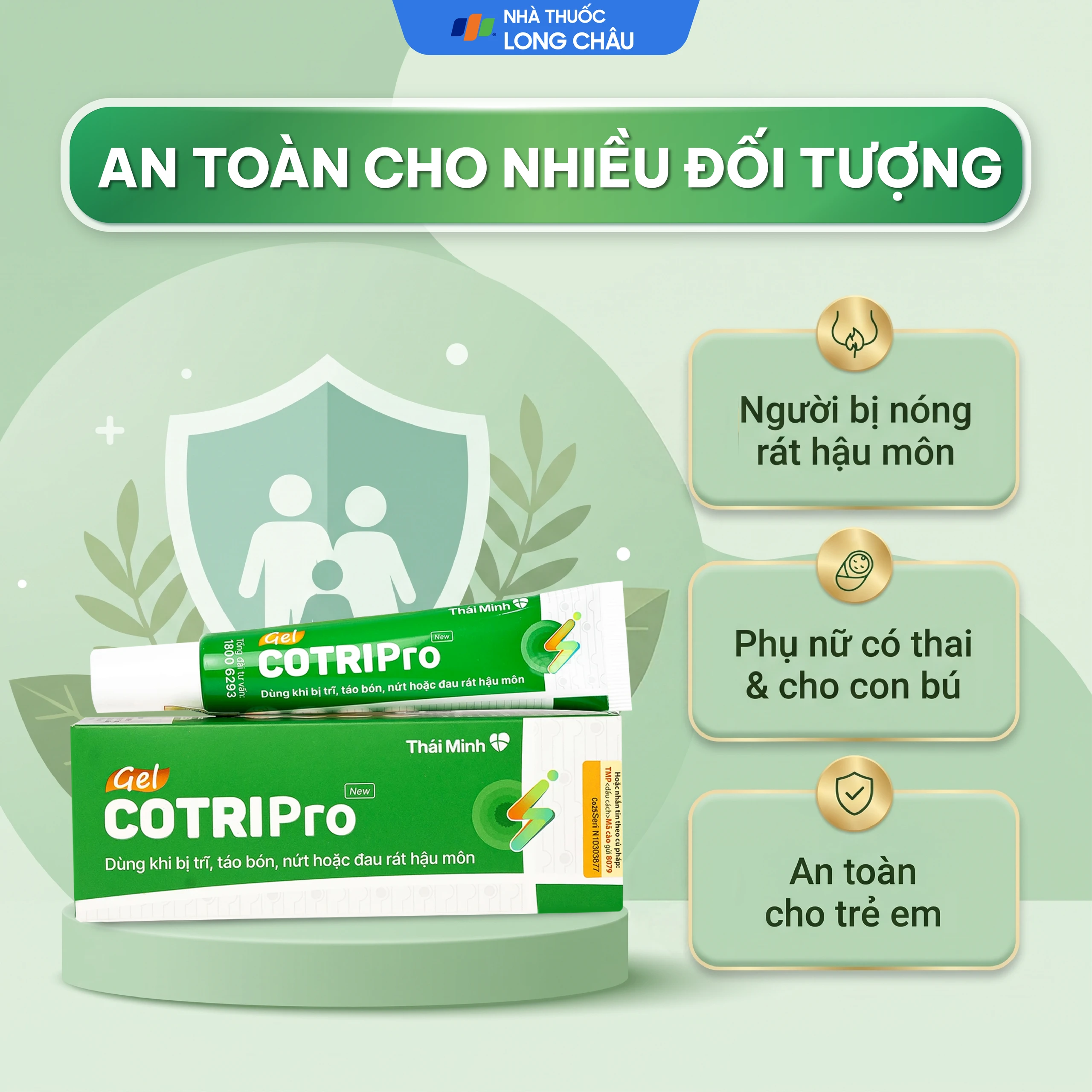 Gel bôi trĩ Cotripro giảm đau và làm dịu mát (25g) 4