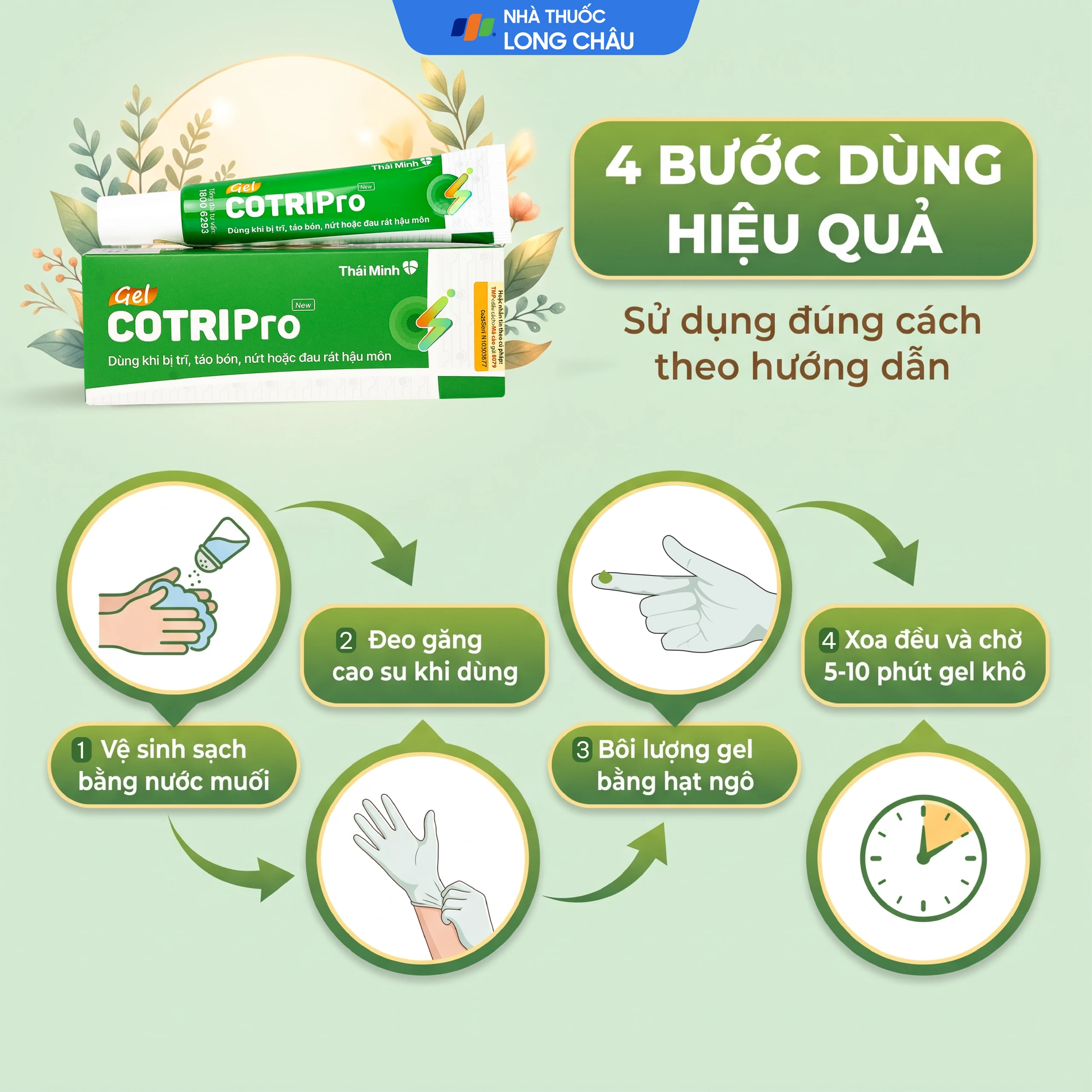Gel bôi trĩ Cotripro giảm đau và làm dịu mát (25g) 5