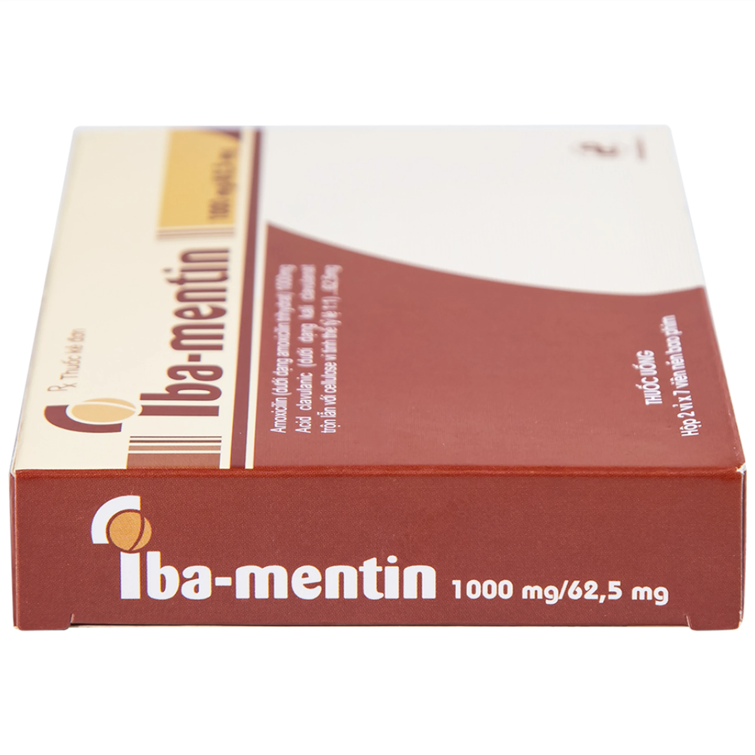 Thuốc Iba-Mentin 1000mg/62.5mg Pharbaco điều trị viêm Amidan, viêm xoang, viêm phế quản (2 vỉ x 7 viên)