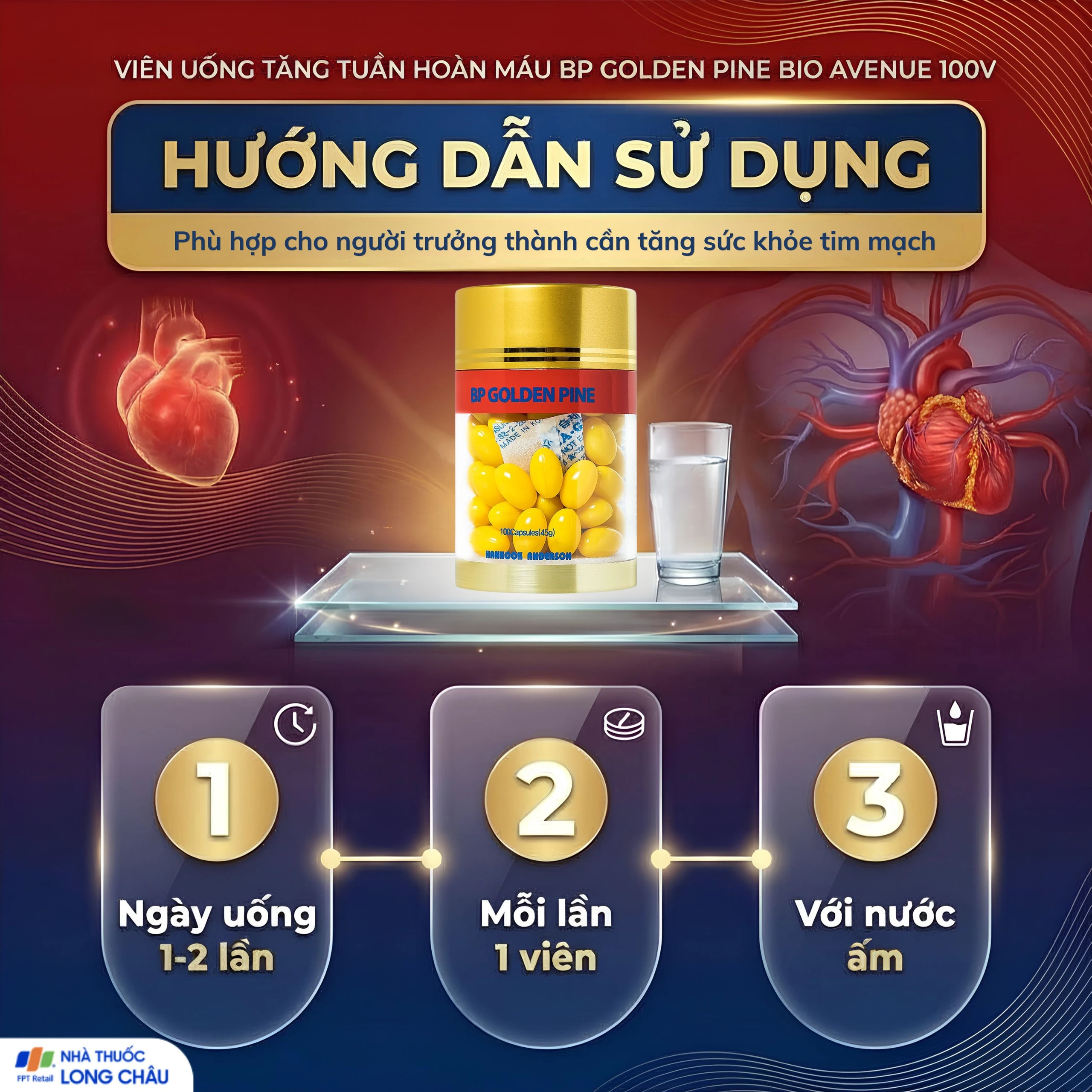 Viên uống tăng tuần hoàn máu thông huyết mạch BP Golden Pine Bio Avenue (100 viên) 5