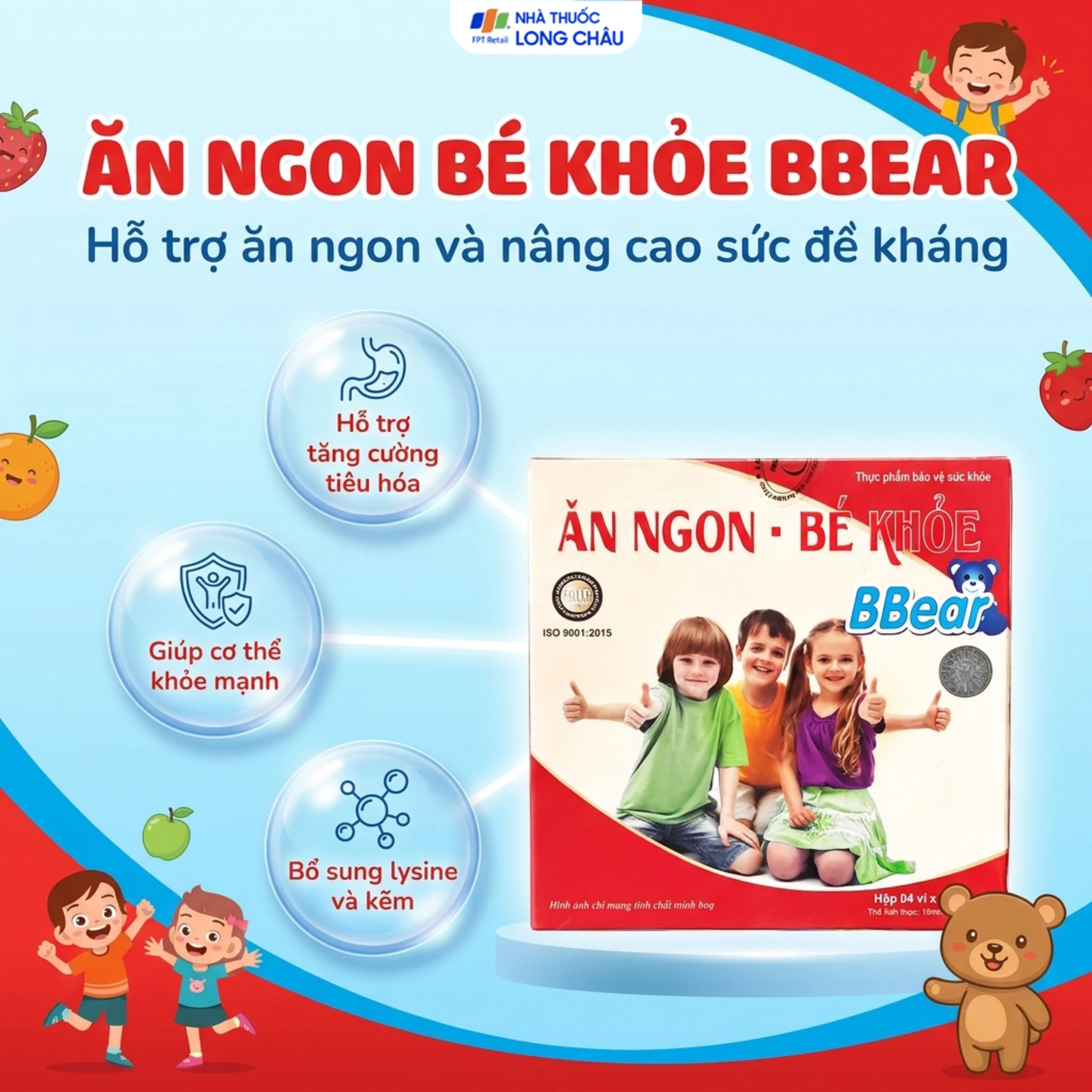 Siro hỗ trợ bổ sung các vitamin, giúp ăn ngon, tăng cường tiêu hóa Ăn Ngon - Bé Khỏe BBear (4 vỉ x 5 ống) 2