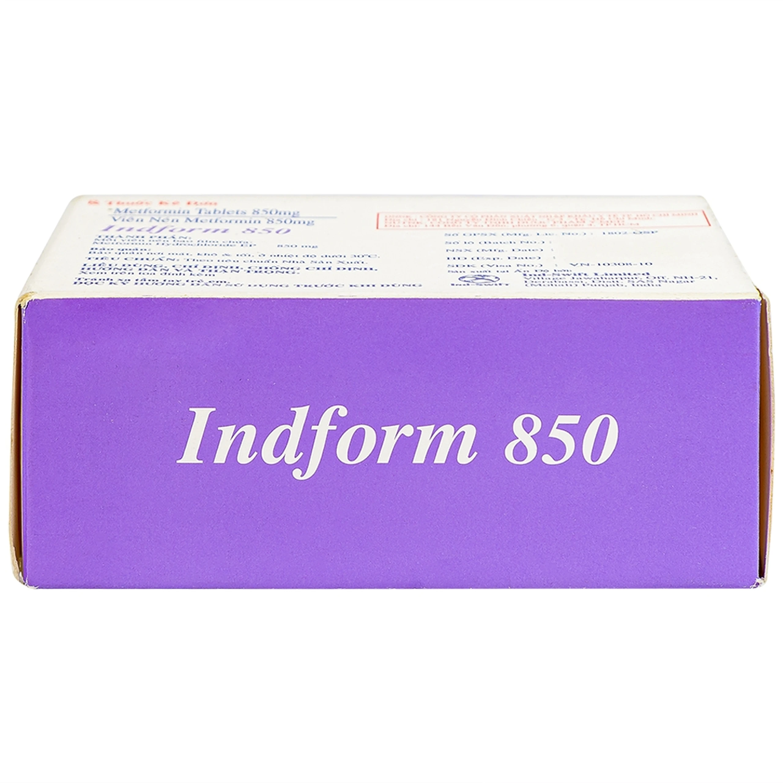 Thuốc Indform 850mg Ind-Swift  điều trị bệnh đái tháo đường (4 vỉ x 14 viên)