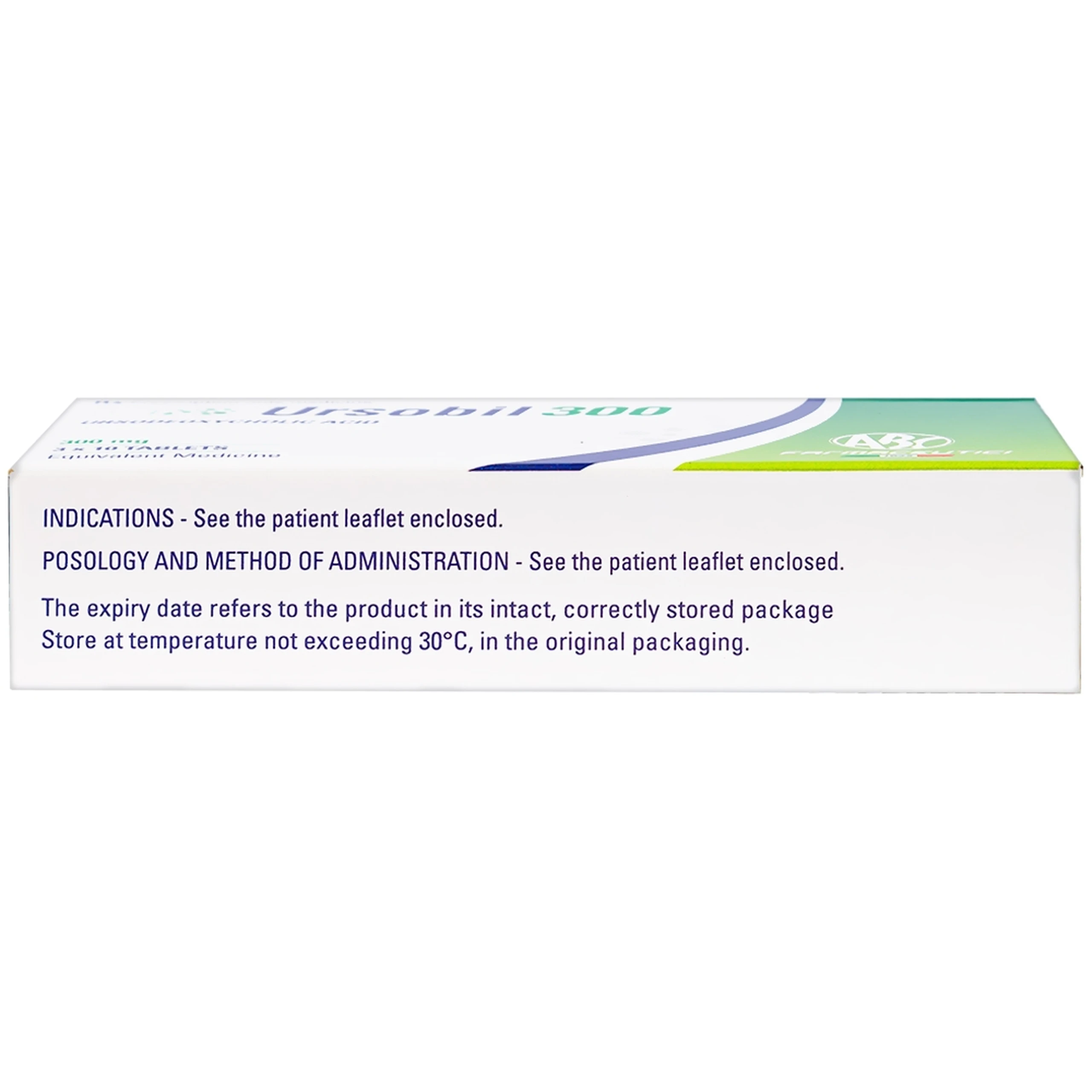 Thuốc Ursobil 300 ABC Farmaceutici điều trị xơ gan mật, làm tan sỏi mật (3 vỉ x 10 viên)