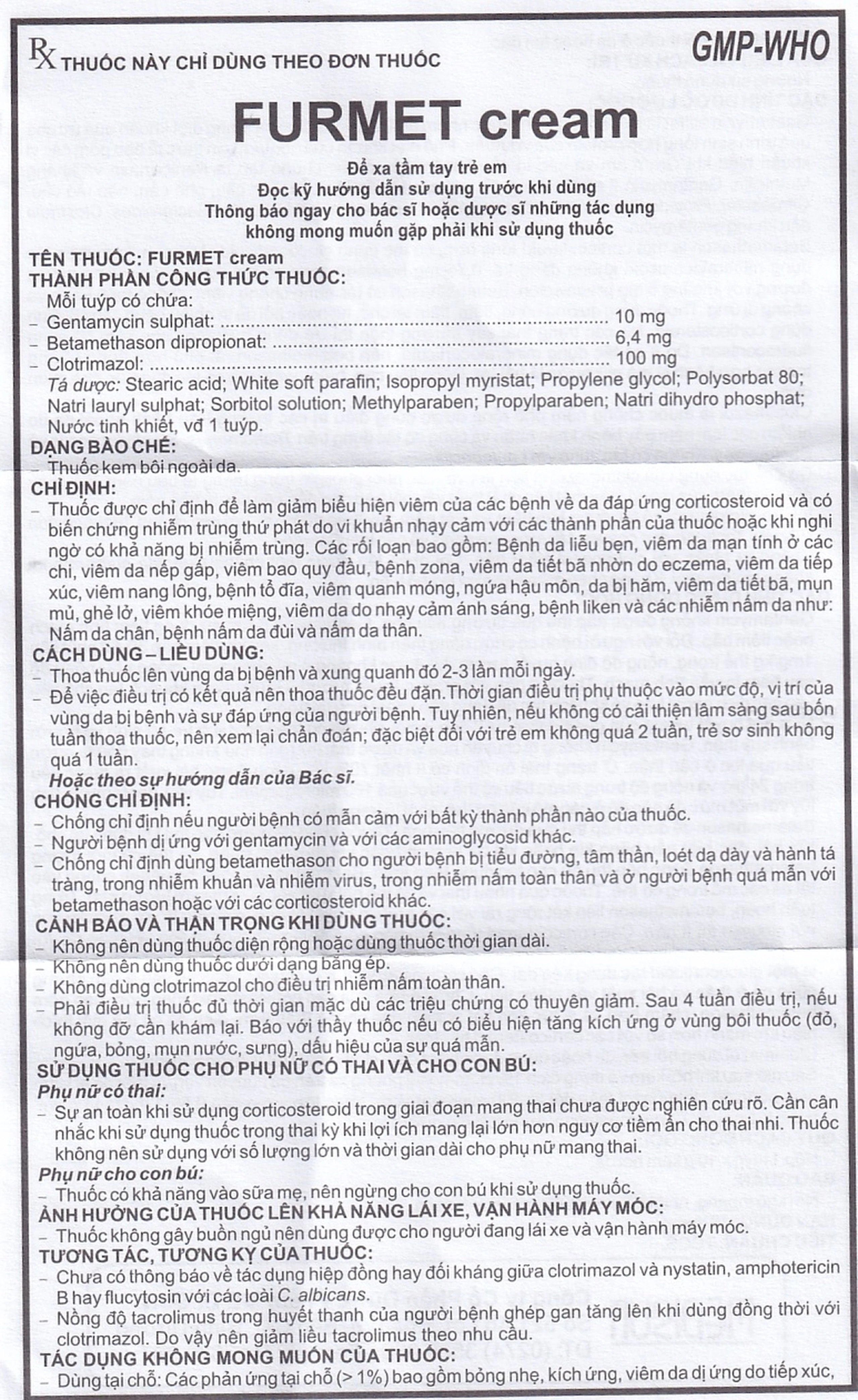 Thuốc bôi Furmet Cream Medisun hỗ trợ điều trị nhiễm trùng da (10g)