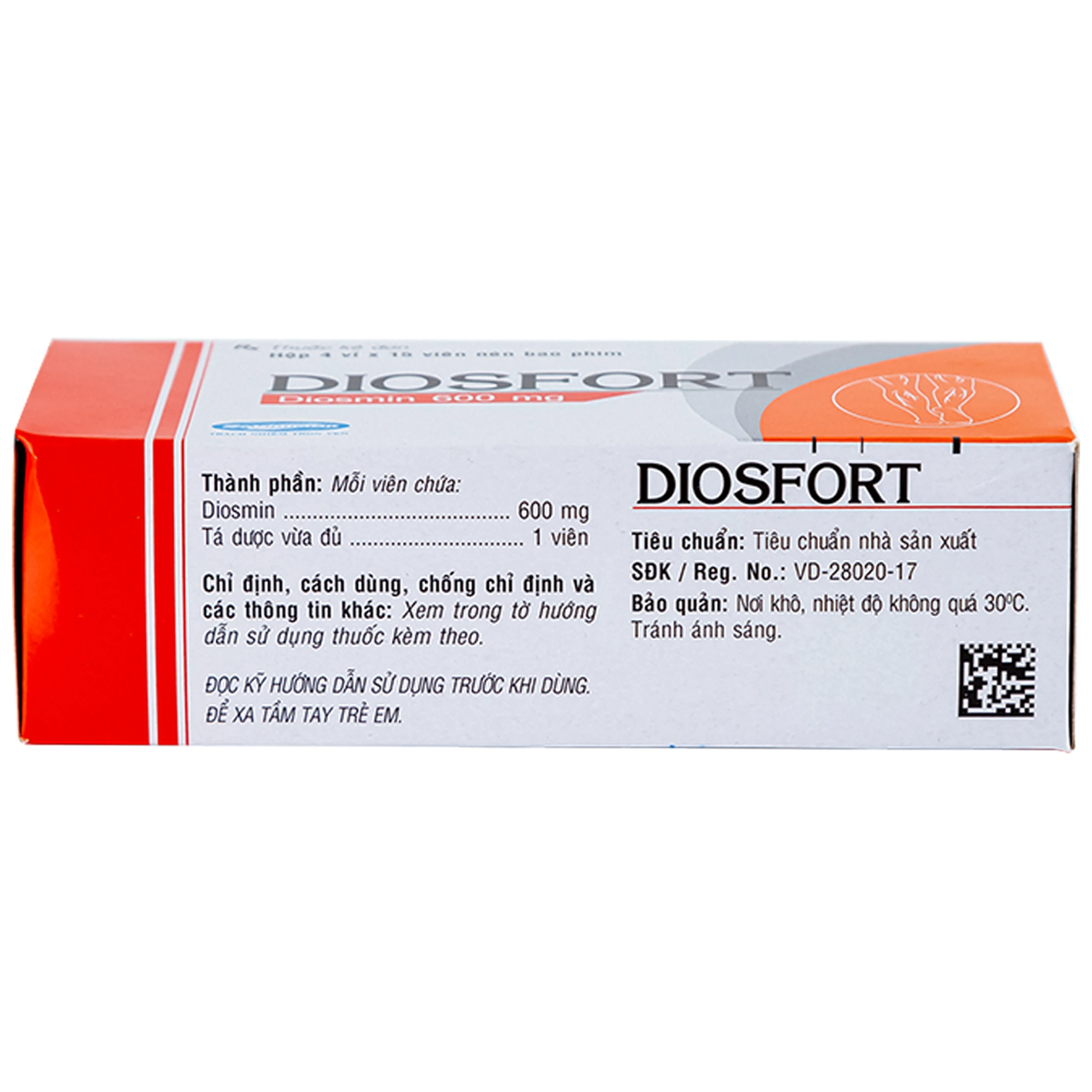 Thuốc Diosfort Savi điều trị bệnh suy tĩnh mạch mạn tính (4 vỉ x 15 viên)