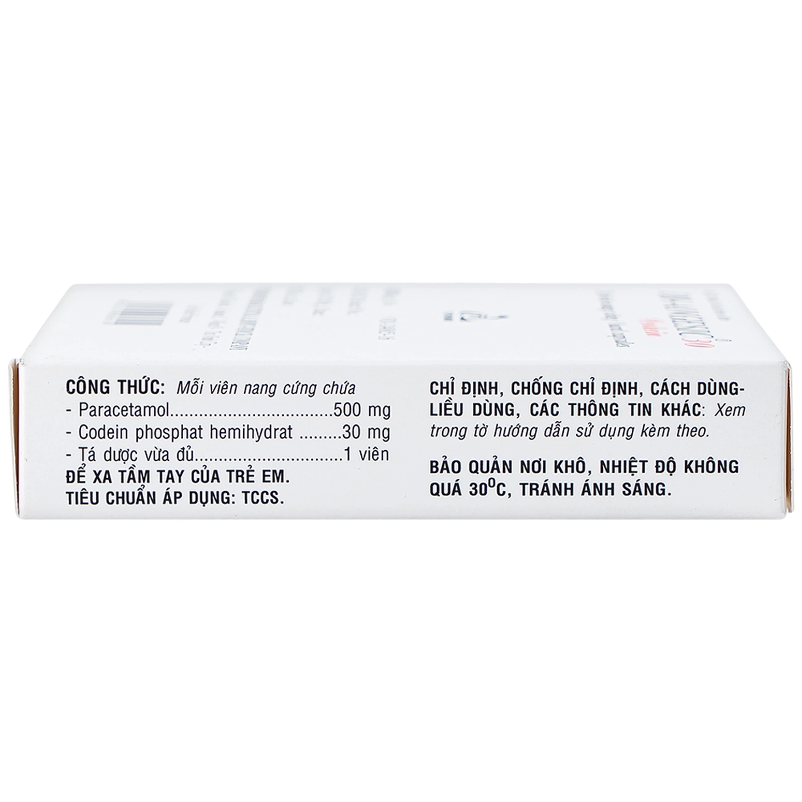 Thuốc Di-Angesic 30 Codein giảm đau cấp tính mức độ trung bình (2 vỉ x 10 viên)