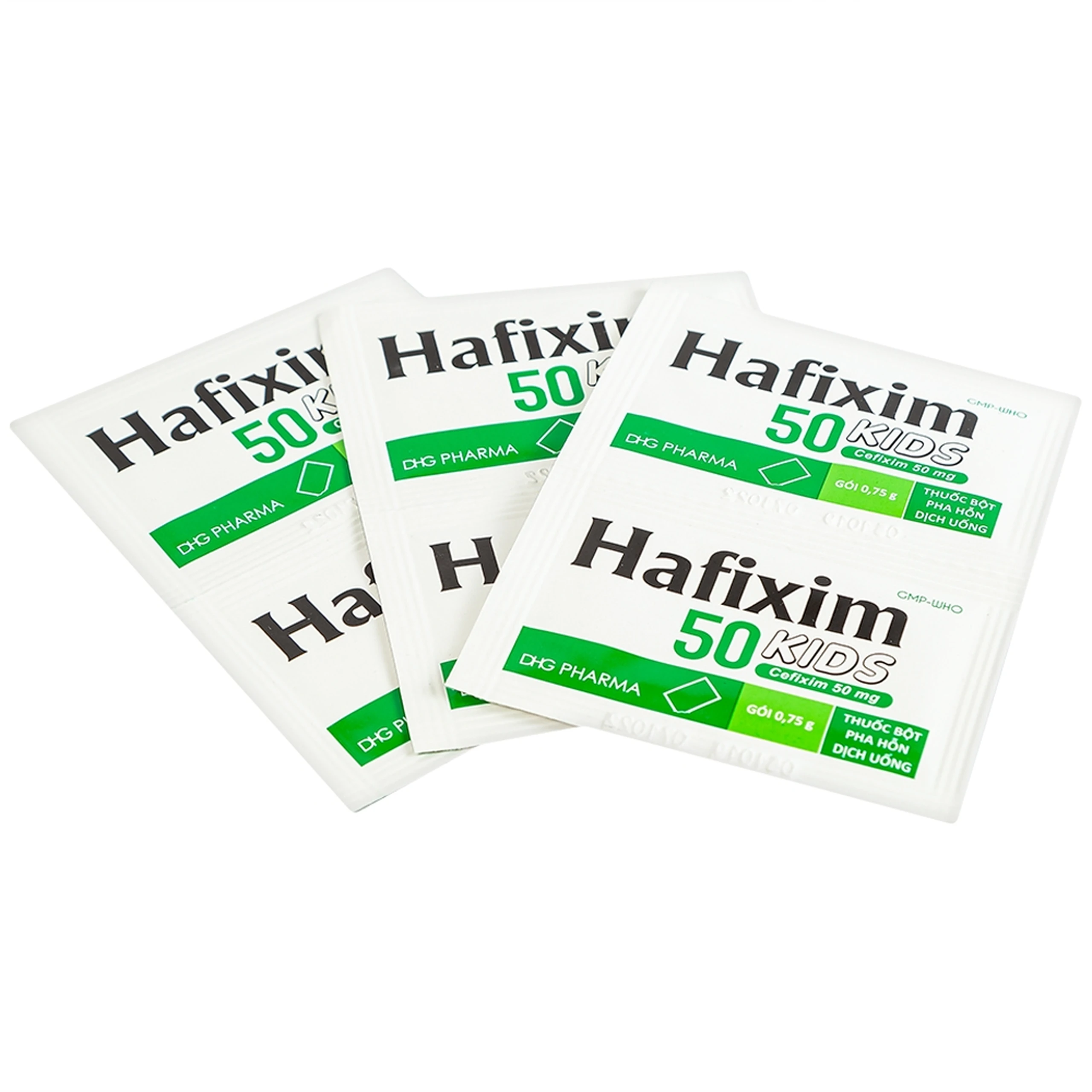 Bột Hafixim 50 Kids DHG điều trị nhiễm khuẩn (24 gói)