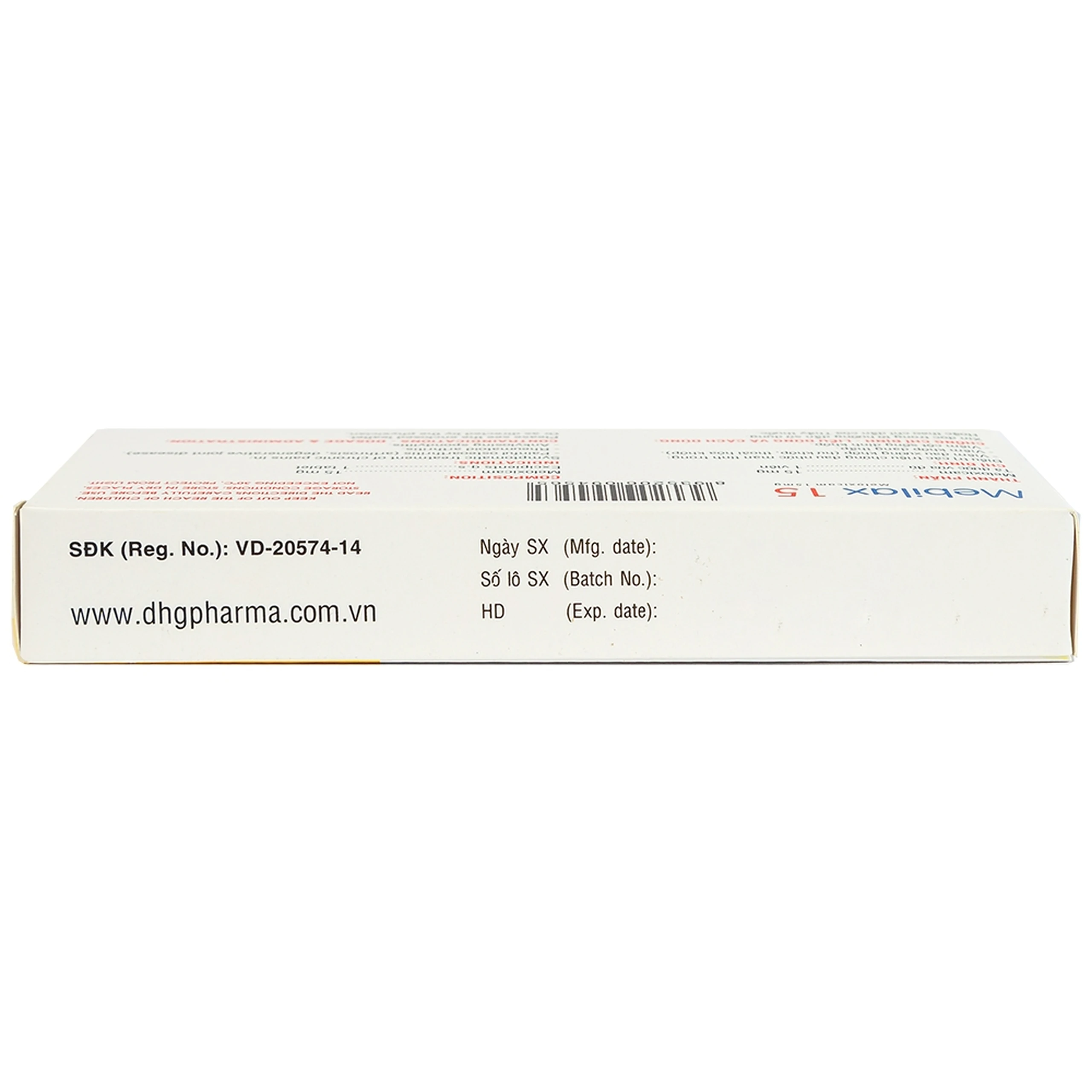 Thuốc Mebilax 15 DHG điều trị viêm đau cơ xương khớp (2 vỉ x 10 viên) 