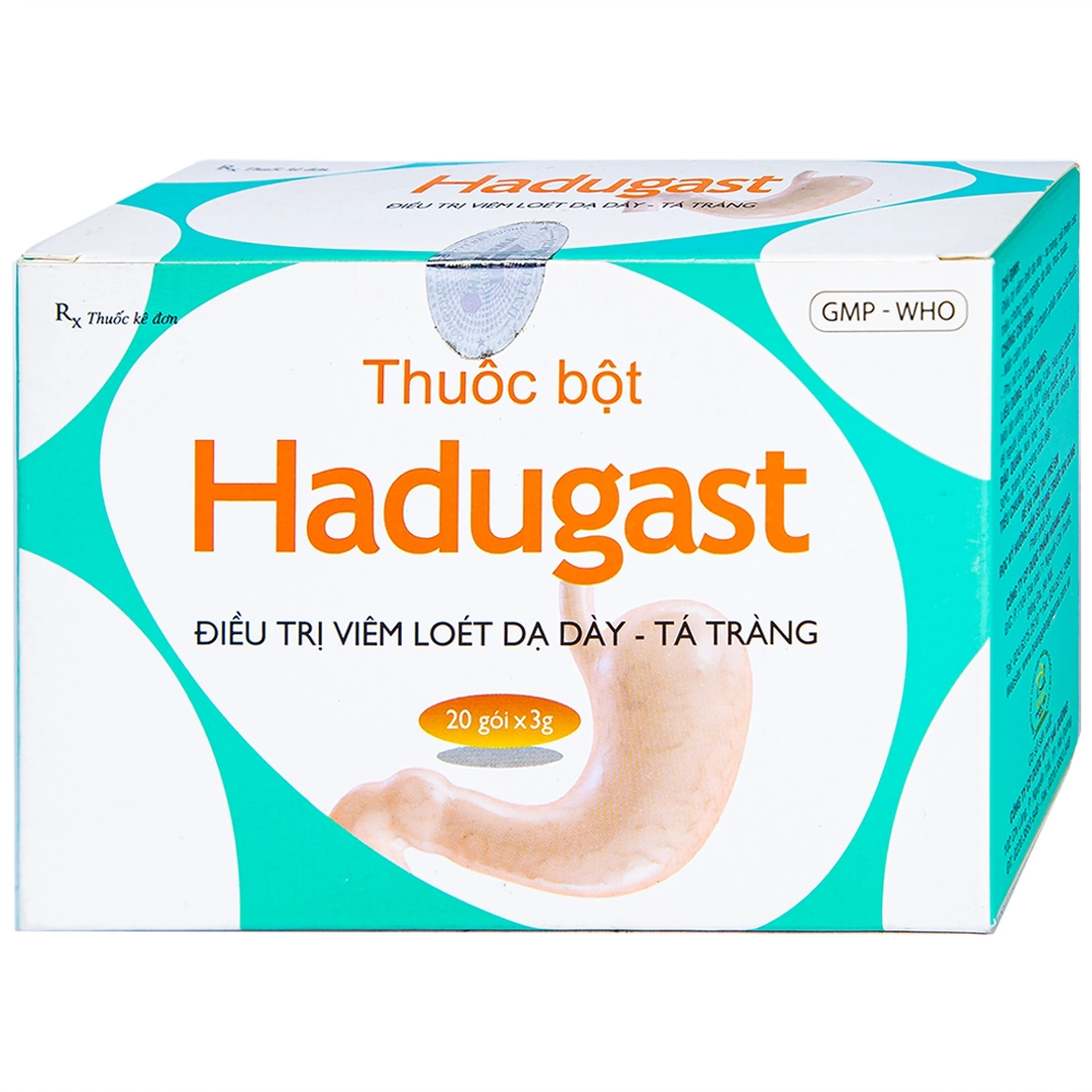 Bột Hadugast Hải Dương điều trị viêm loét dạ dày, tá tràng (20 gói x 3g)