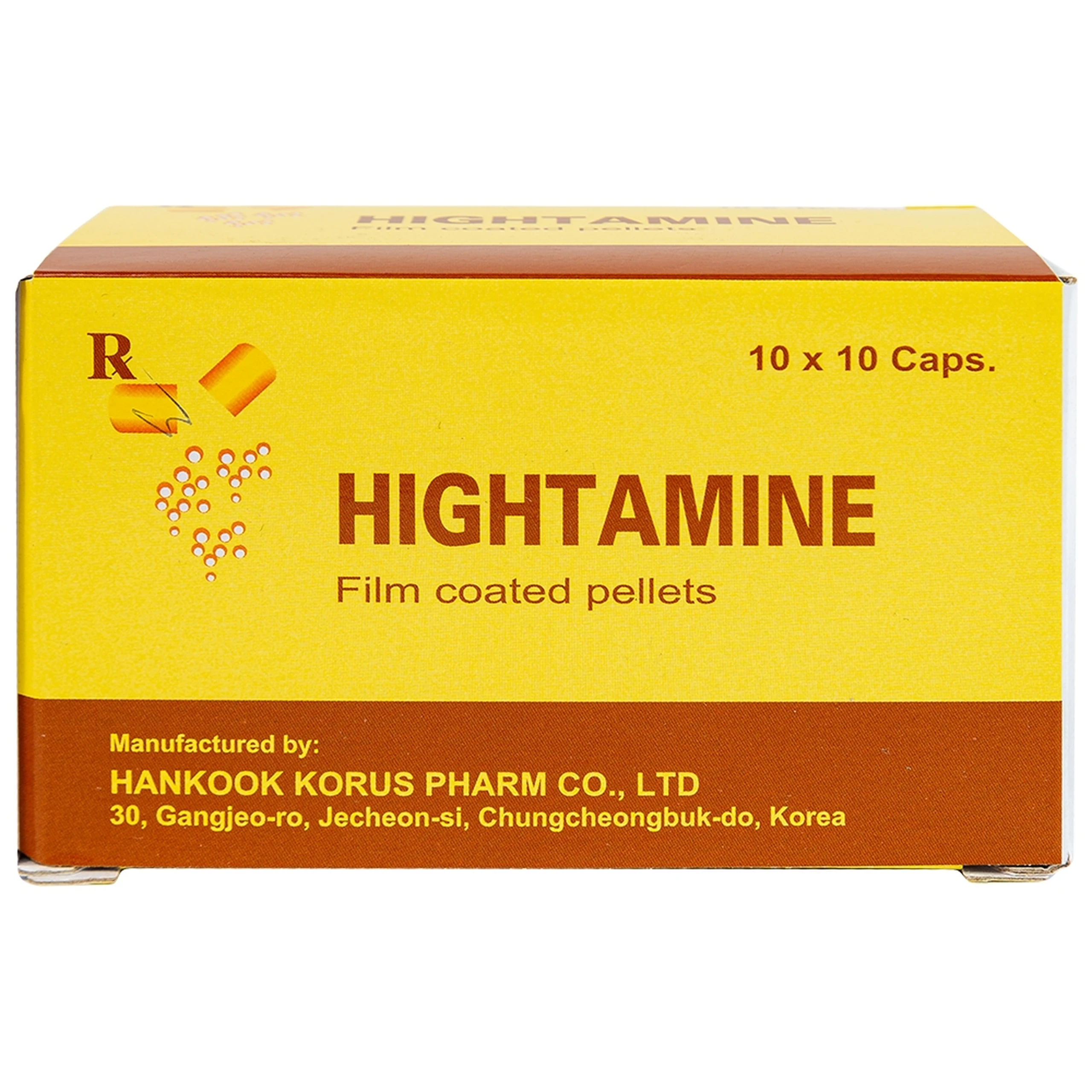 Thuốc Hightamine Hankook bổ sung dinh dưỡng, duy trì thể lực (10 vỉ x 10 viên)