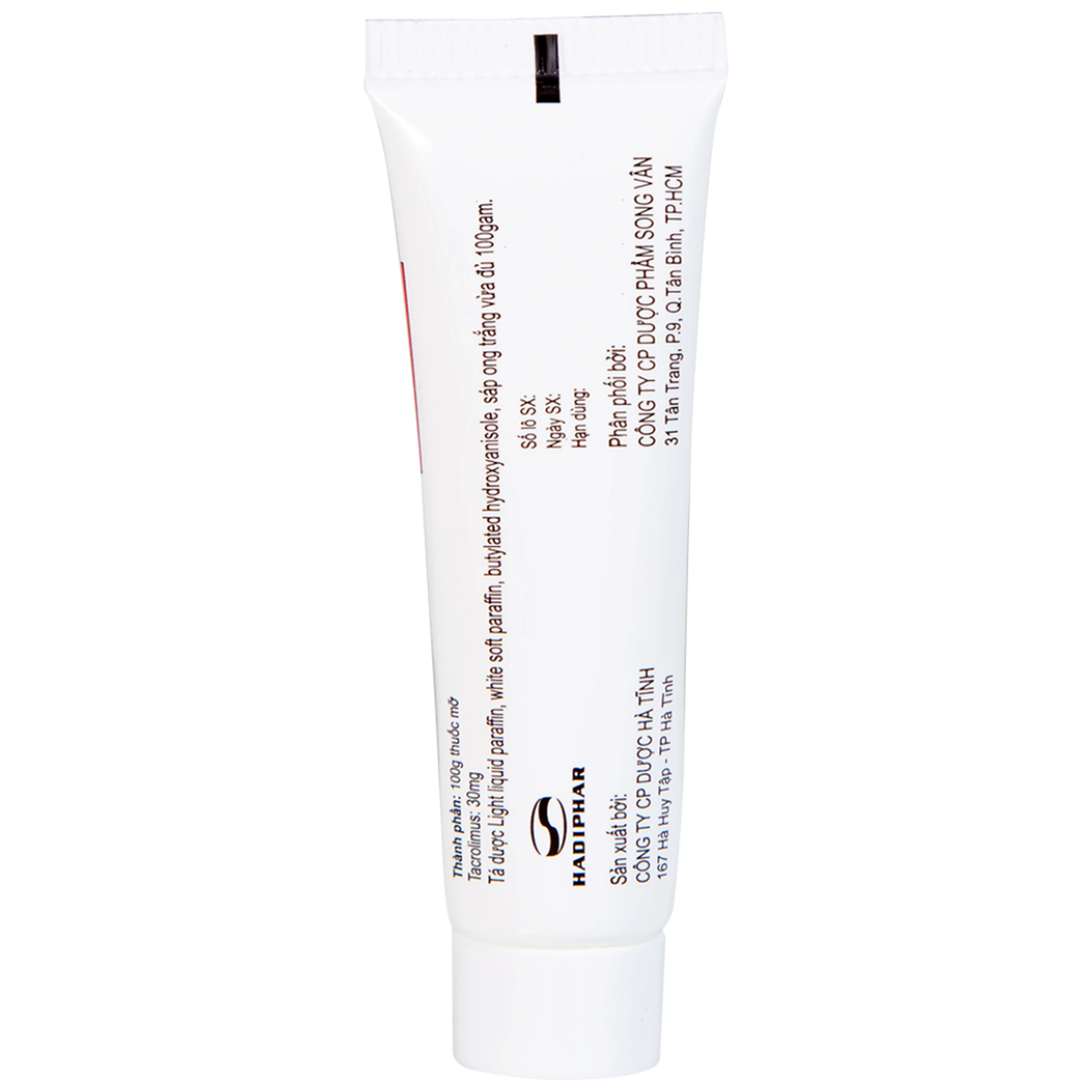 Thuốc mỡ Sovalimus 0.03% Hadiphar điều trị viêm da (10g)