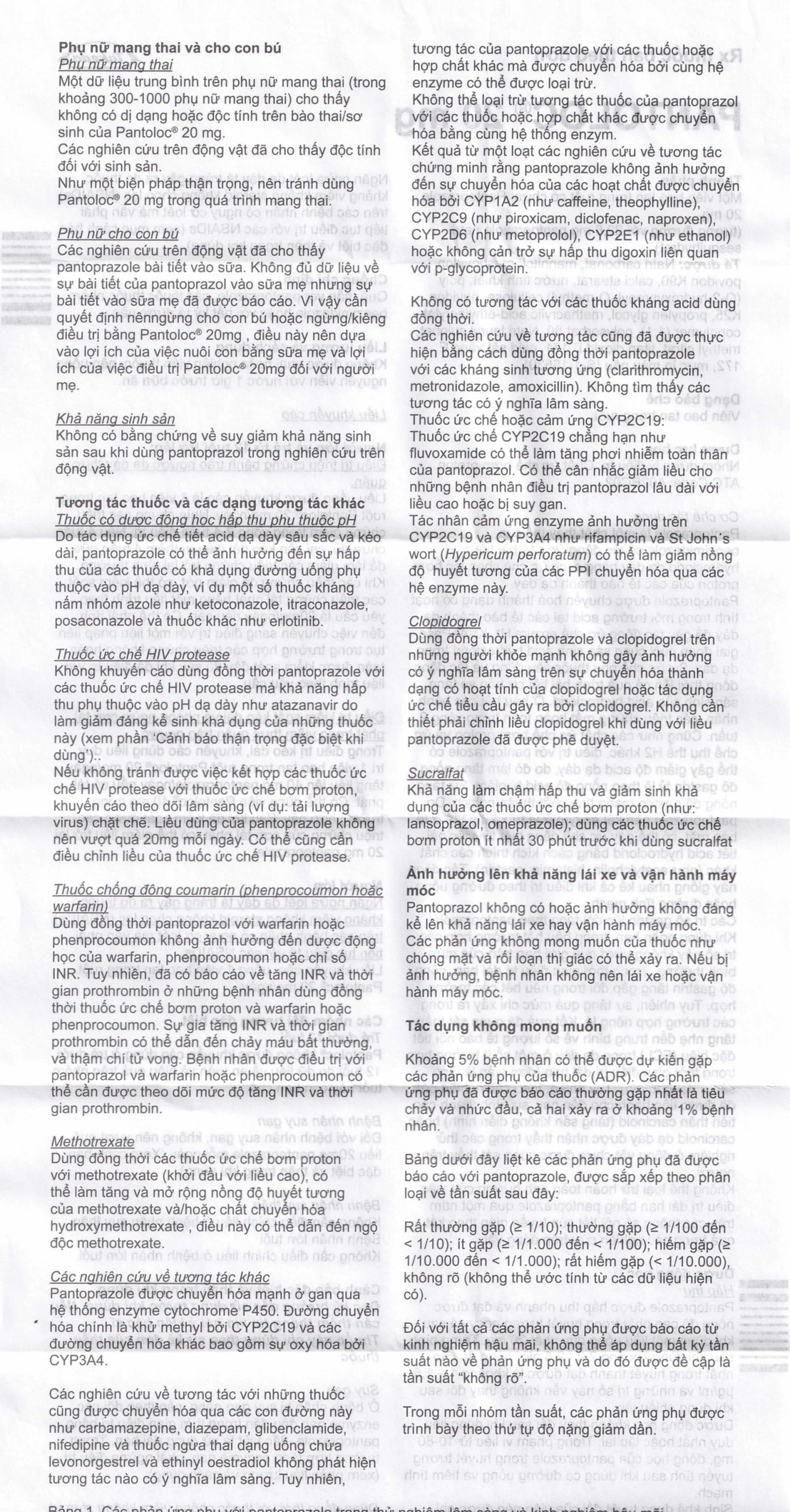 Viên nén Pantoloc 20mg Takeda điều trị trào ngược dạ dày thực quản (1 vỉ x 14 viên)