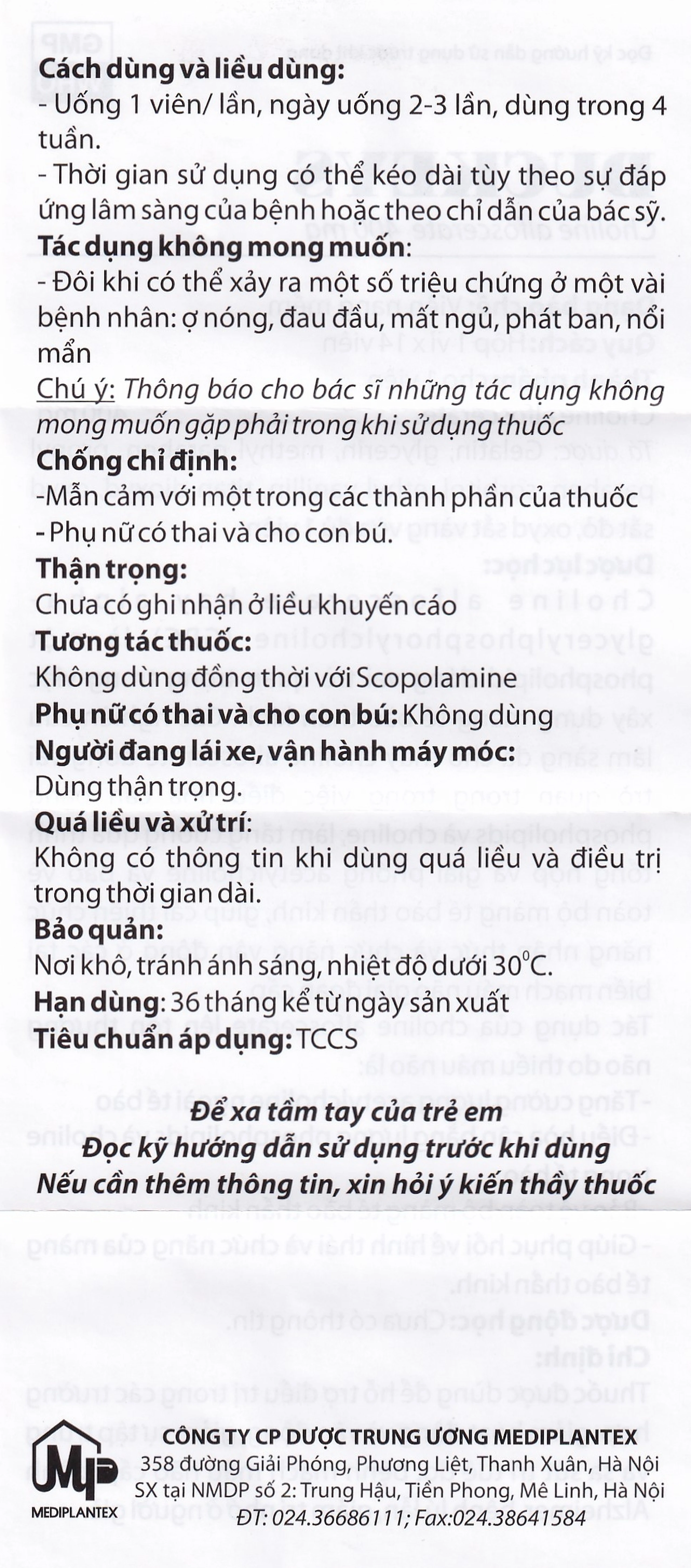 Thuốc Duckeys Mediplantex hỗ trợ điều trị triệu chứng bệnh azheimer (1 vỉ x 14 viên)