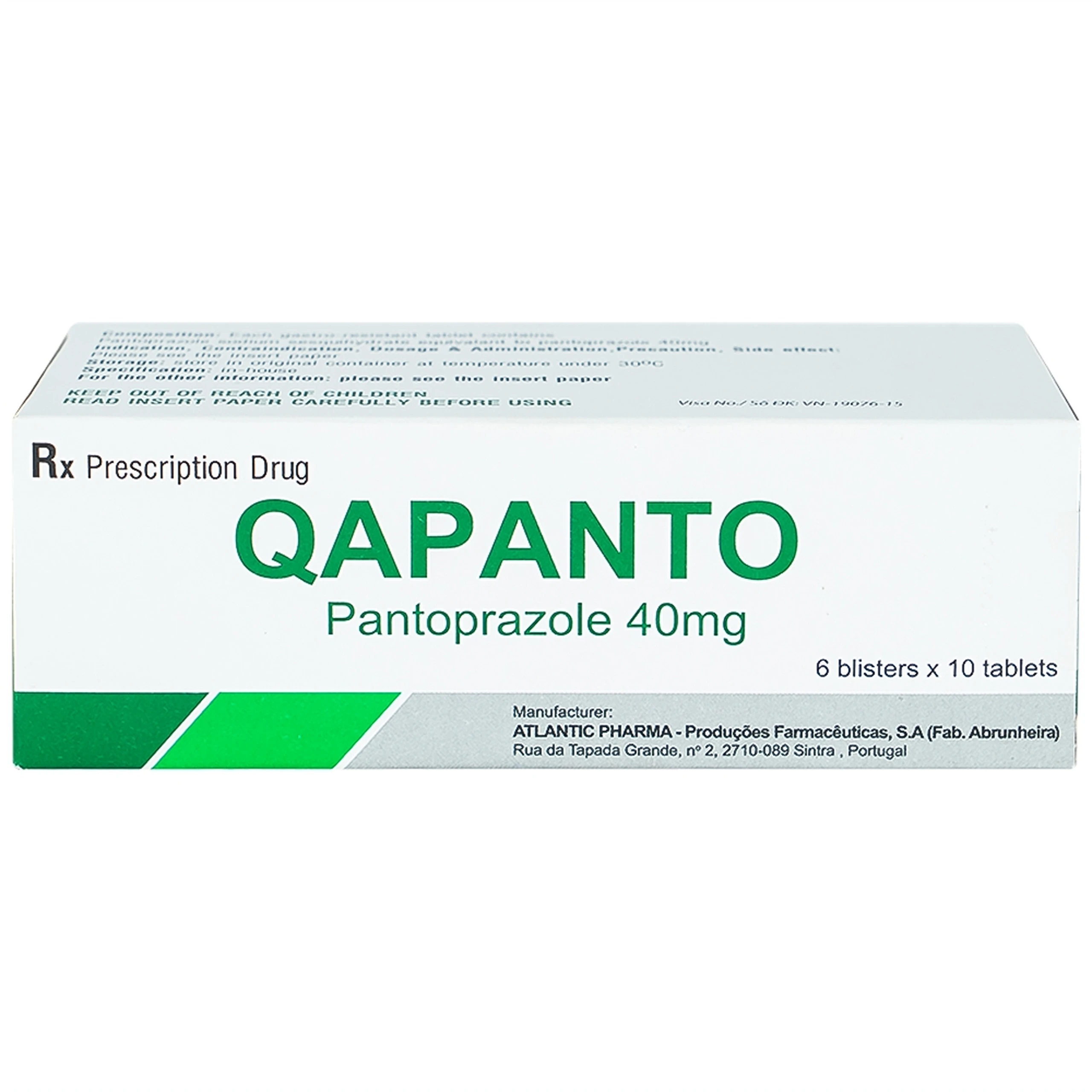 Thuốc Qapanto Atlantic giảm tái phát loét tá tràng, dạ dày (6 vỉ x 10 viên)