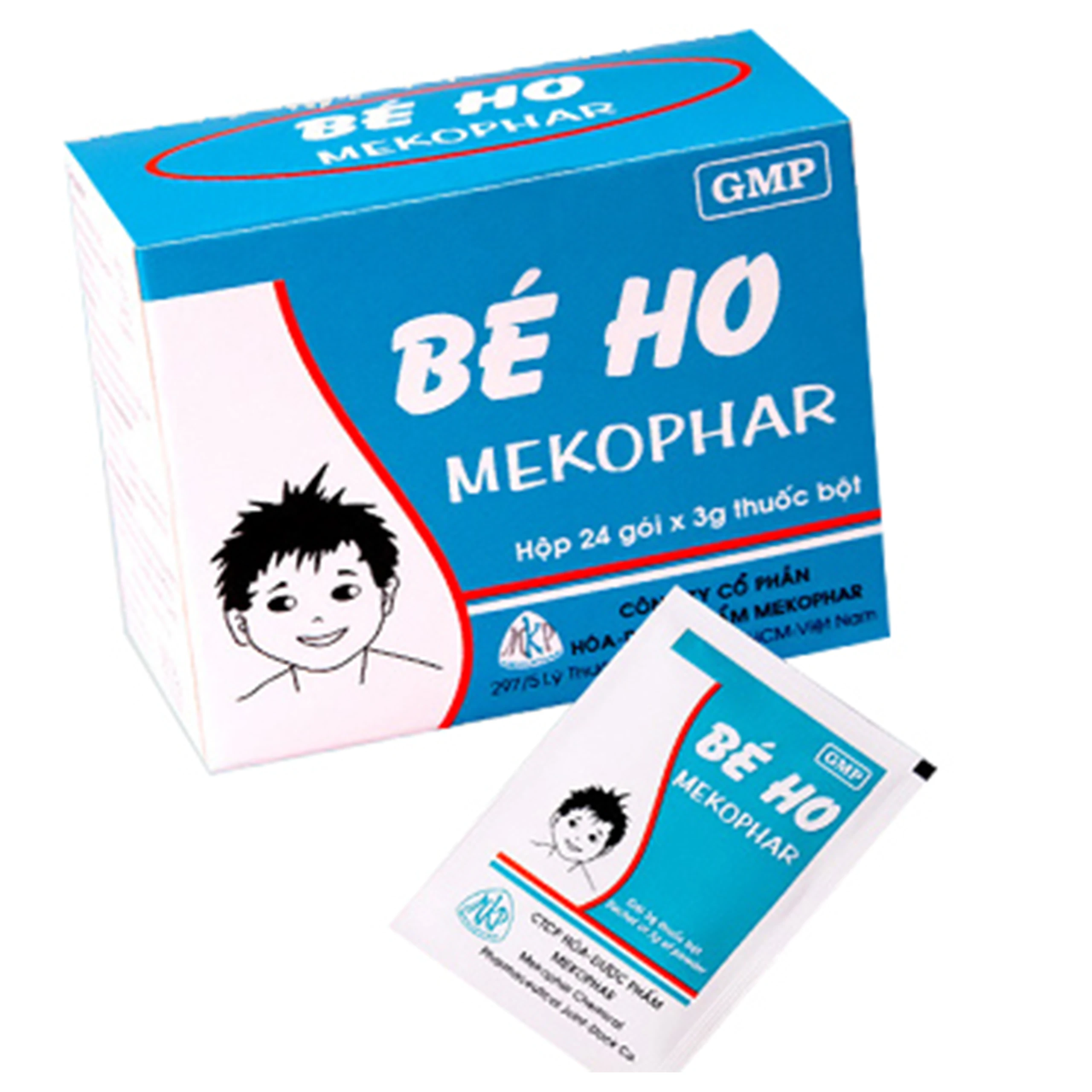 Thuốc Bé Ho Mekophar giảm ho do cảm lạnh, cúm (24 gói x 3g)