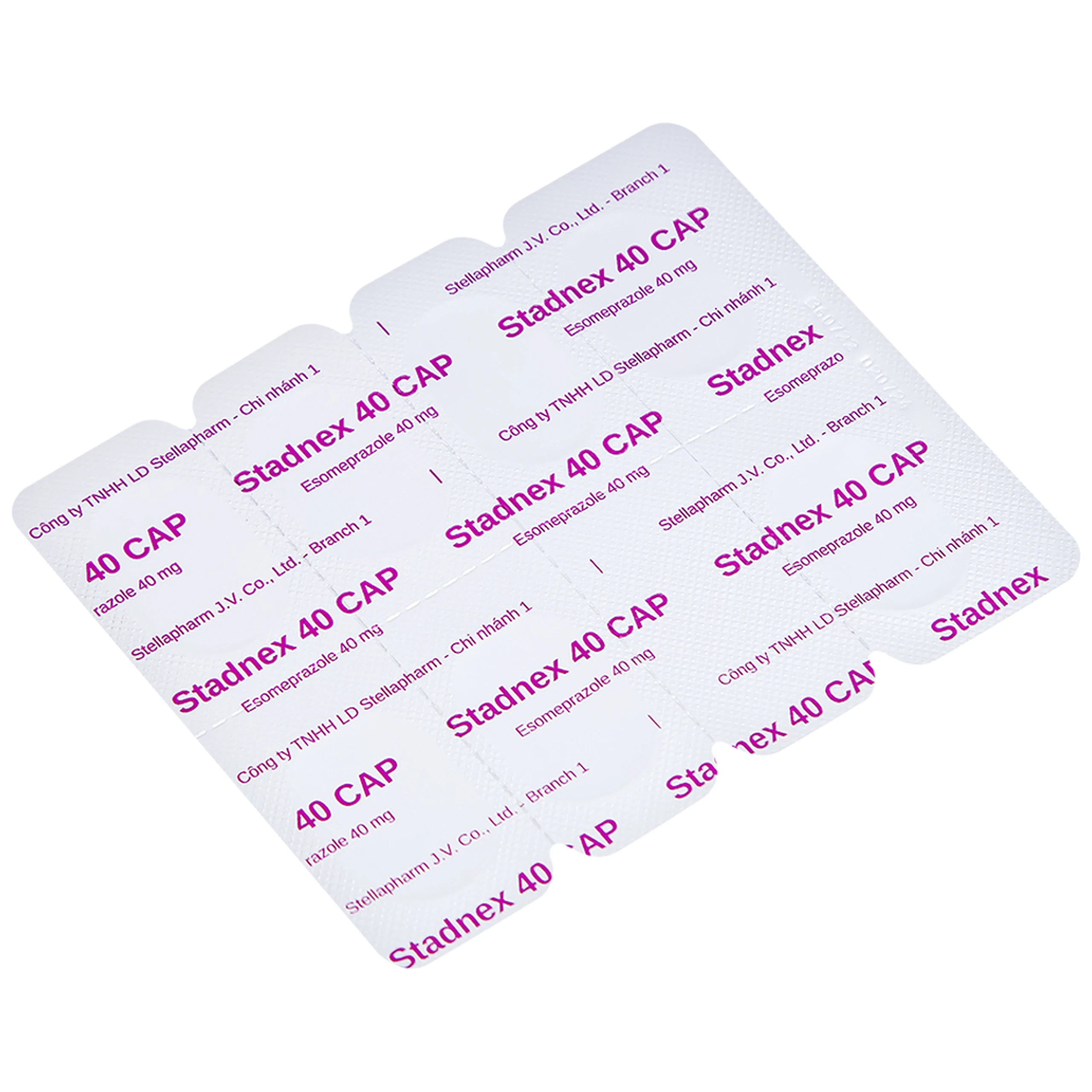 Thuốc Stadnex 40 CAP Stella điều trị trào ngược dạ dày, thực quản (4 vỉ x 7 viên)