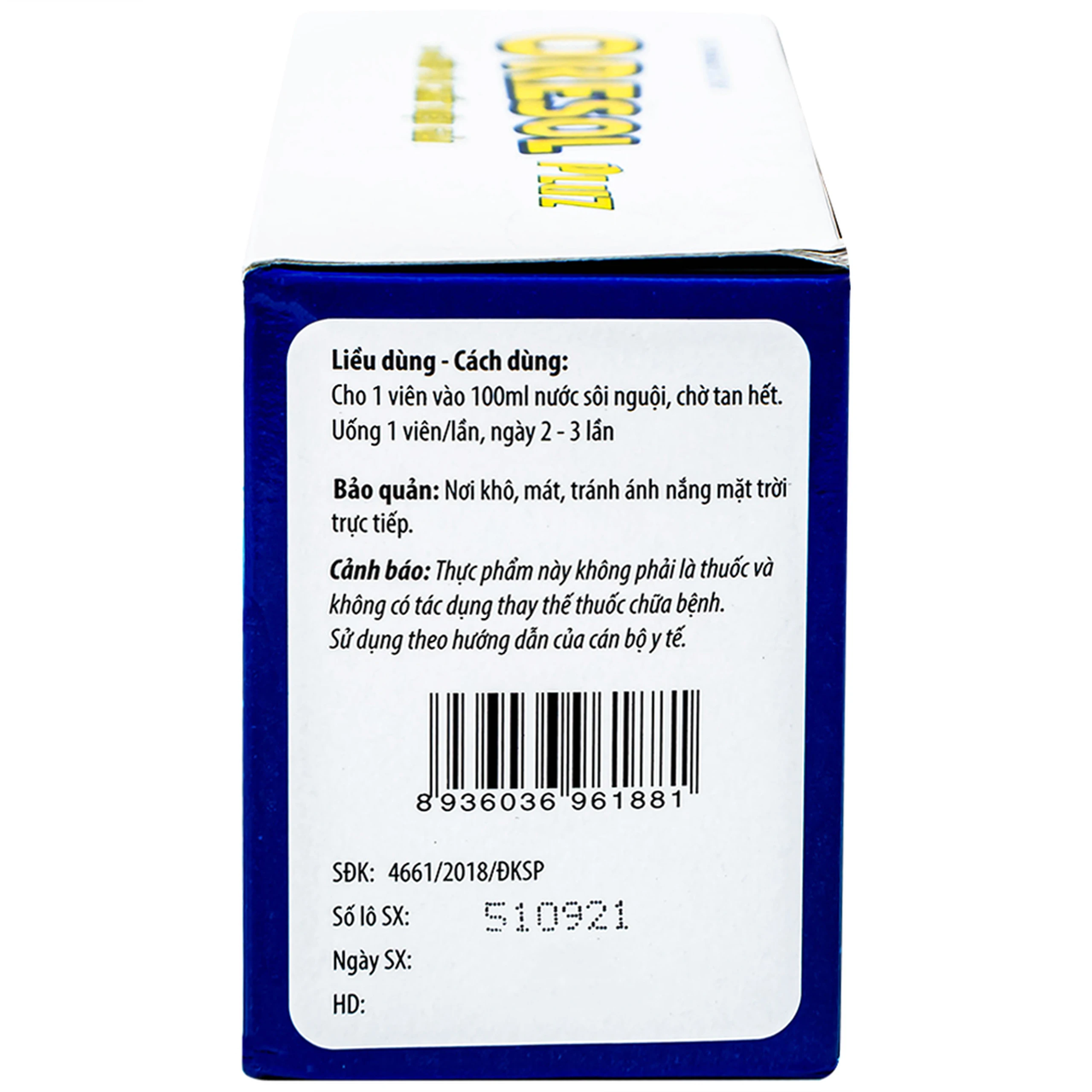 Viên sủi giúp bù chất điện giải Oresol Pluz Hadiphar (10 viên)