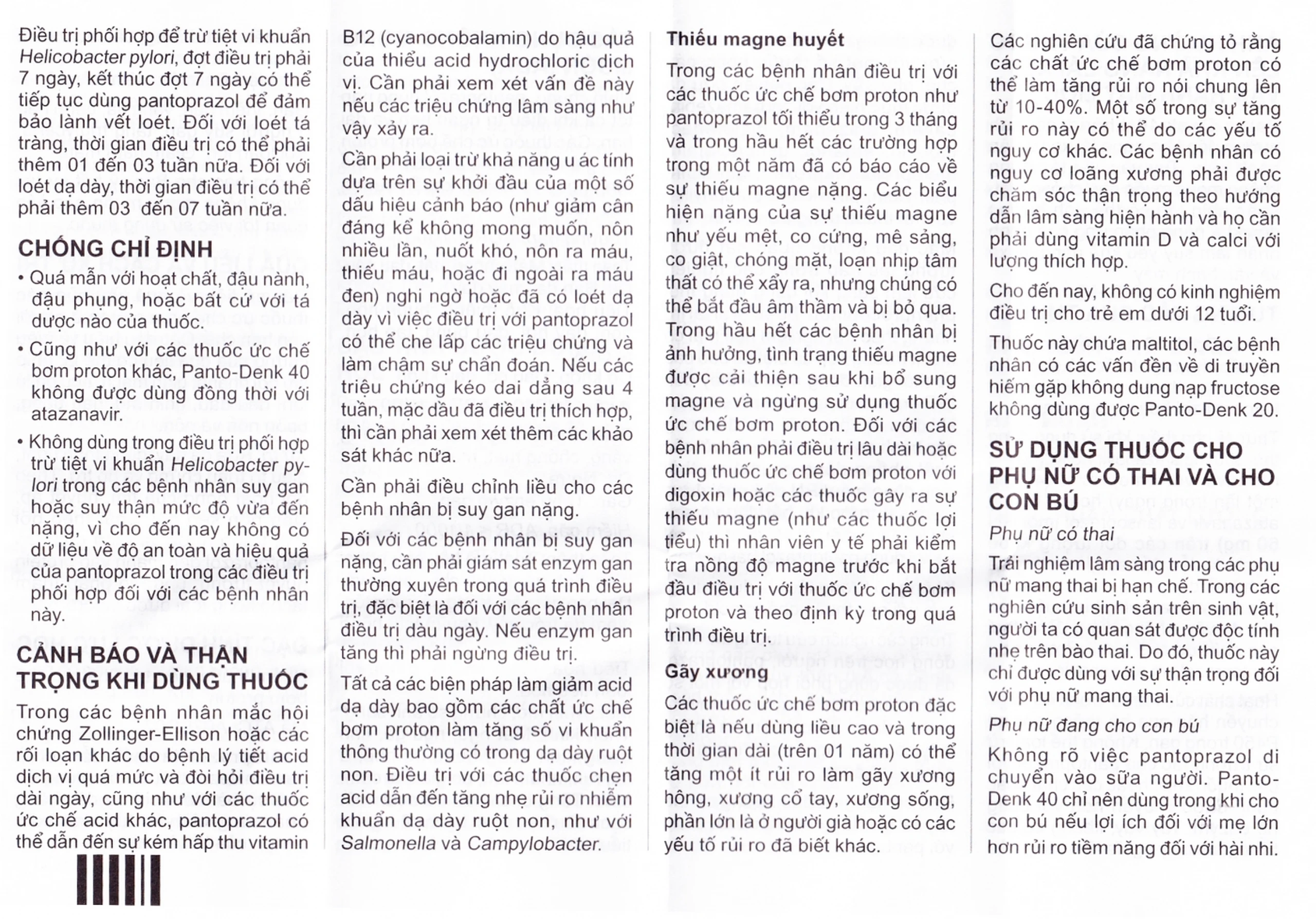 Viên nén Panto-Denk 40 điều trị loét tá tràng, loét dạ dày (2 vỉ x 14 viên)