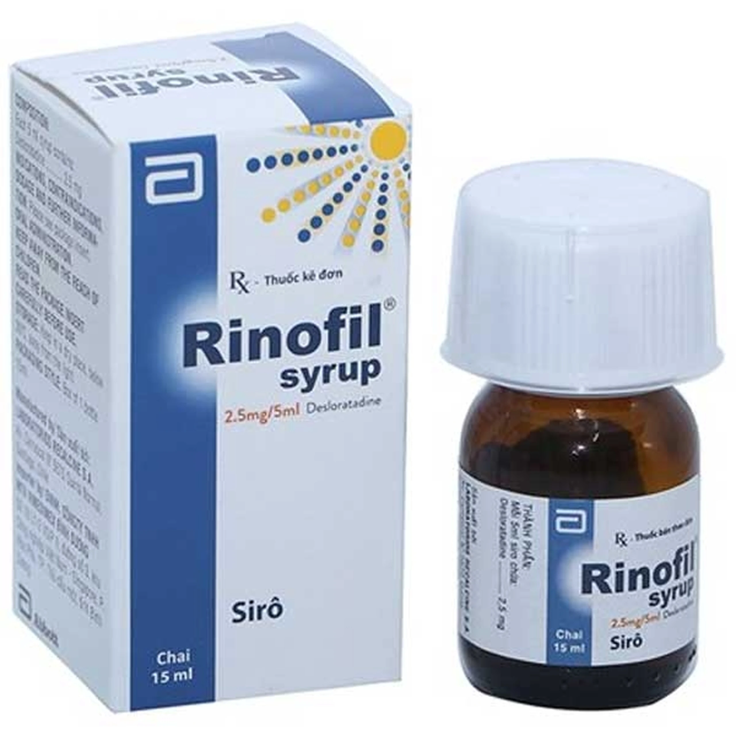 Syrup Rinofil 2.5mg/5ml Abbott điều trị viêm mũi dị ứng (15ml)