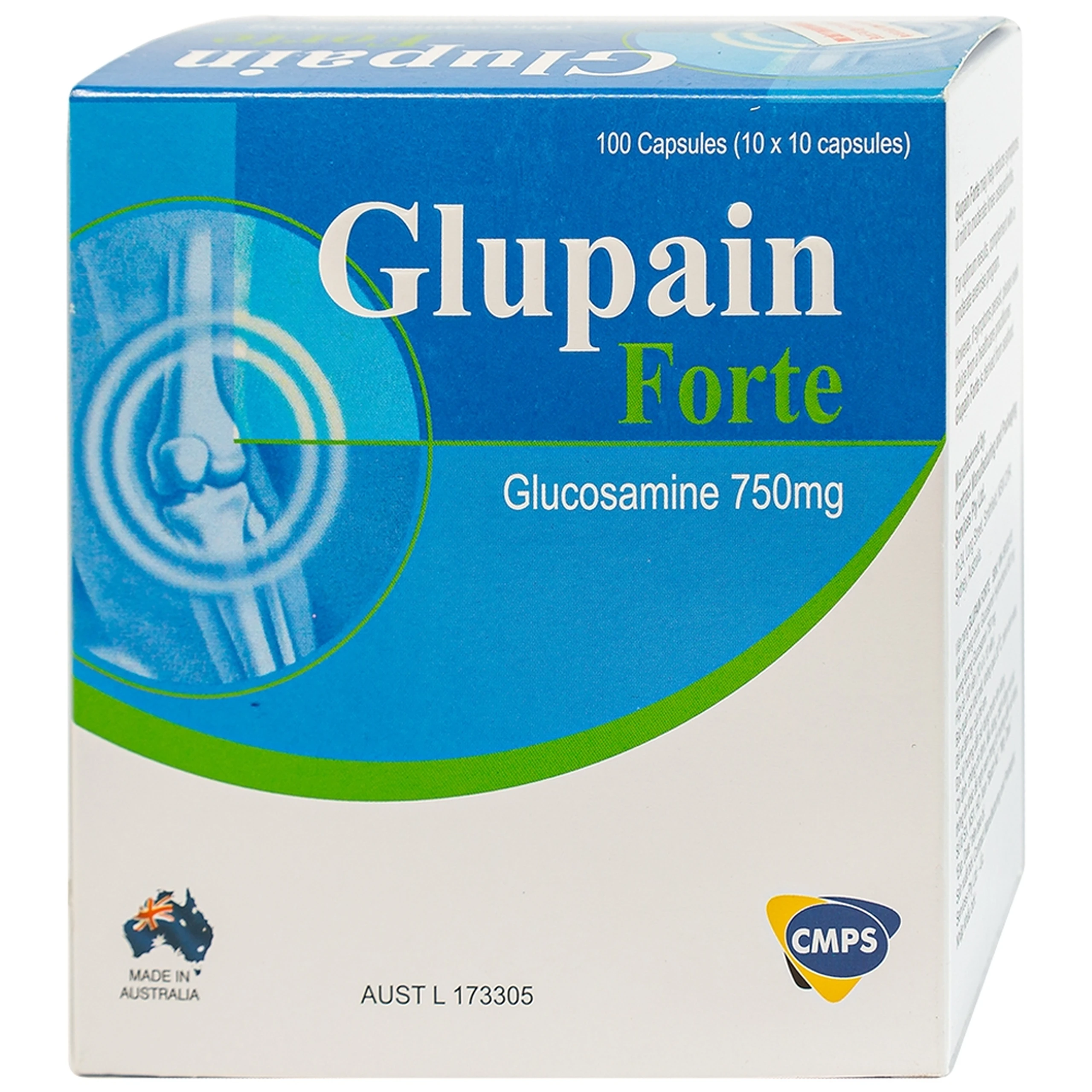 Thuốc Glupain Forte 750mg CMPS giảm thoái hoá khớp (10 vỉ x 10 viên)