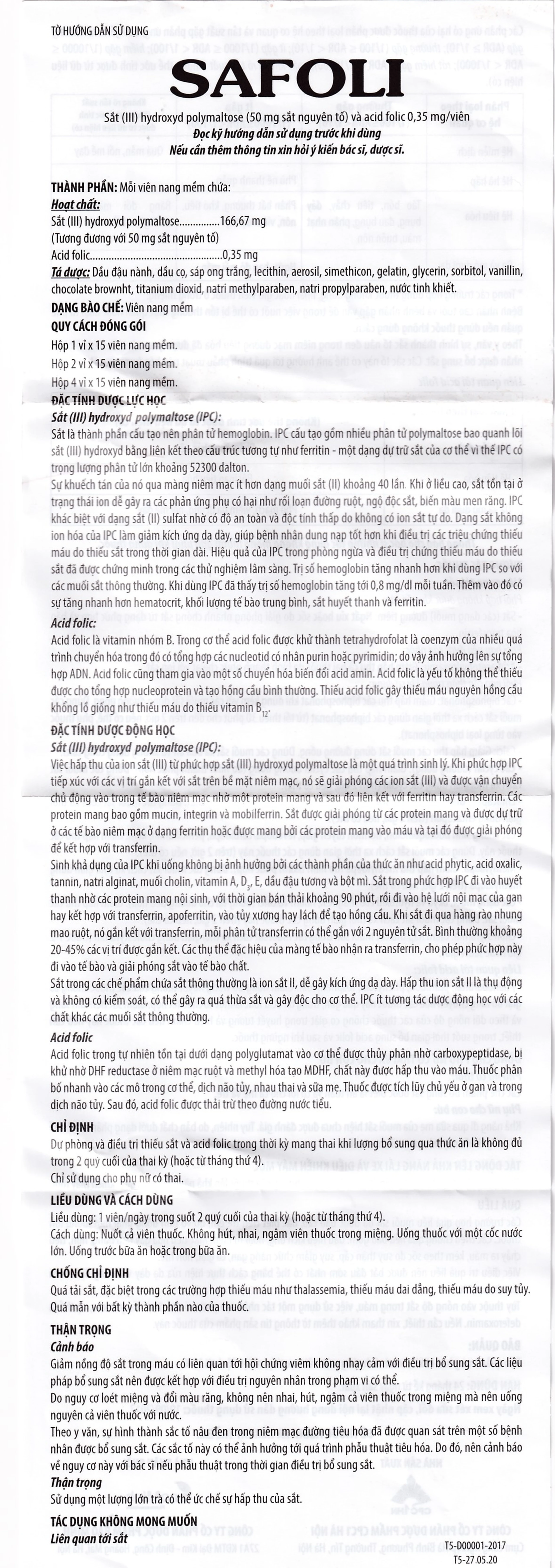 Thuốc Safoli Avisure điều trị thiếu máu, thiếu sắt trong kỳ mang thai (2 vỉ x 15 viên)