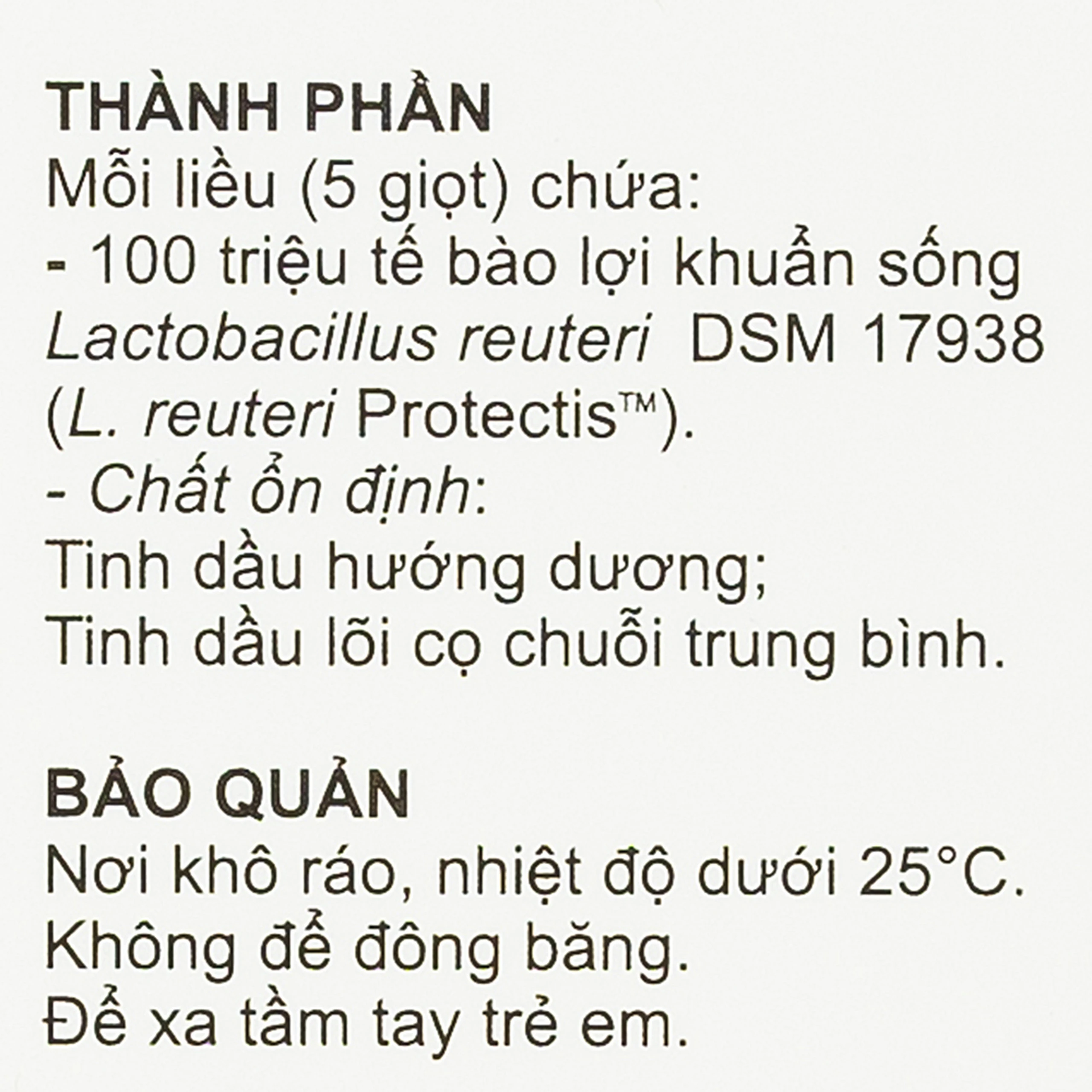 Bổ sung lợi khuẩn cho đường tiêu hóa BioGaia Protectis Baby Drops (5ml)