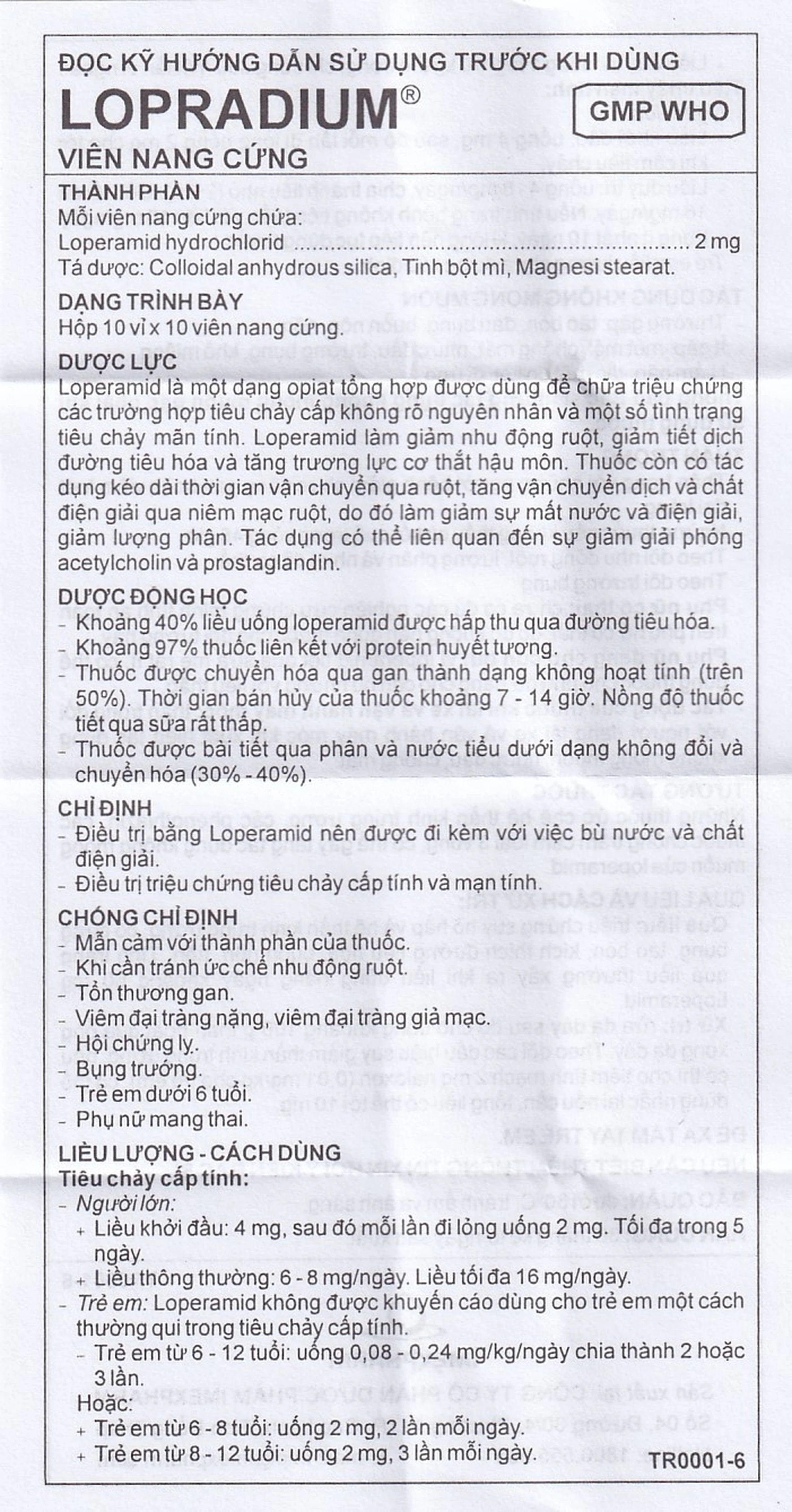 Viên nang cứng Lopradium 2mg Imexpharm điều trị tiêu chảy cấp, bù nước và chất điện giải (10 vỉ x 10 viên) 