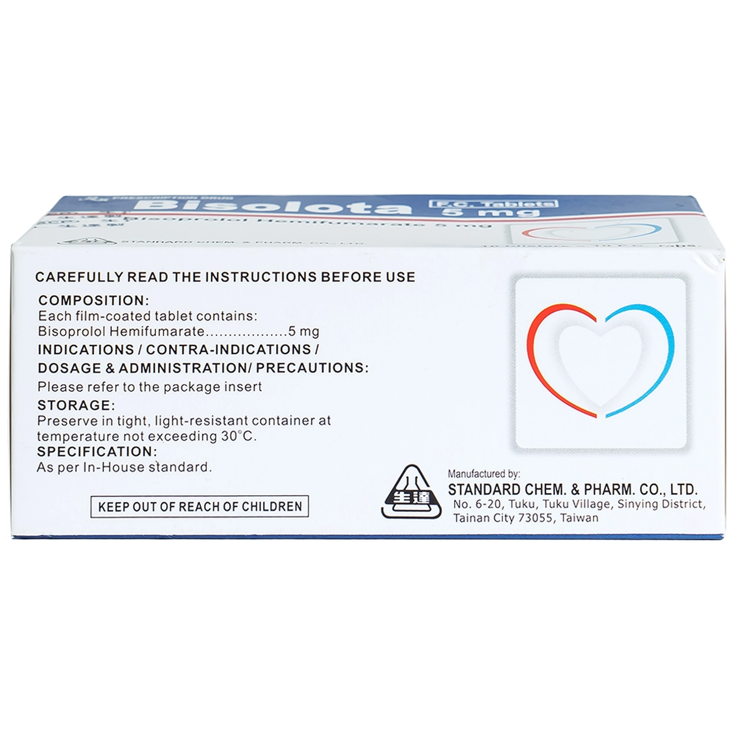Thuốc Bisolota 5mg điều trị cao huyết áp (10 vỉ x 10 viên) 6