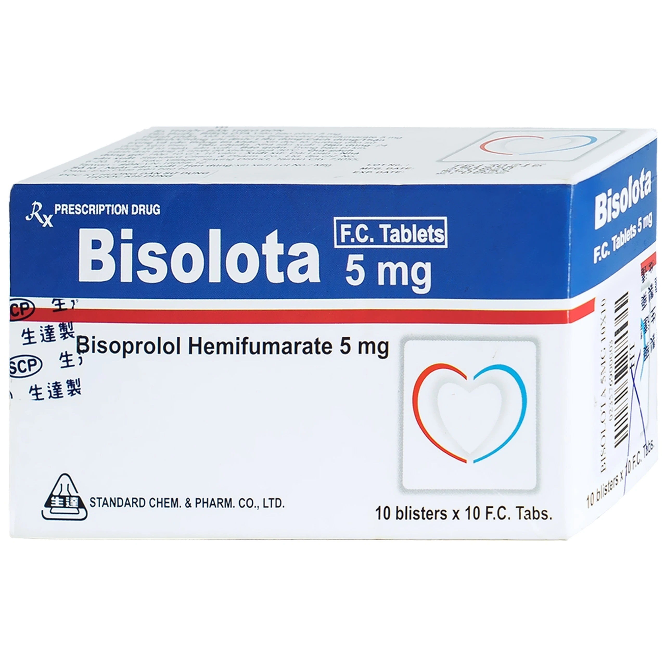 Thuốc Bisolota 5mg điều trị cao huyết áp (10 vỉ x 10 viên) 2