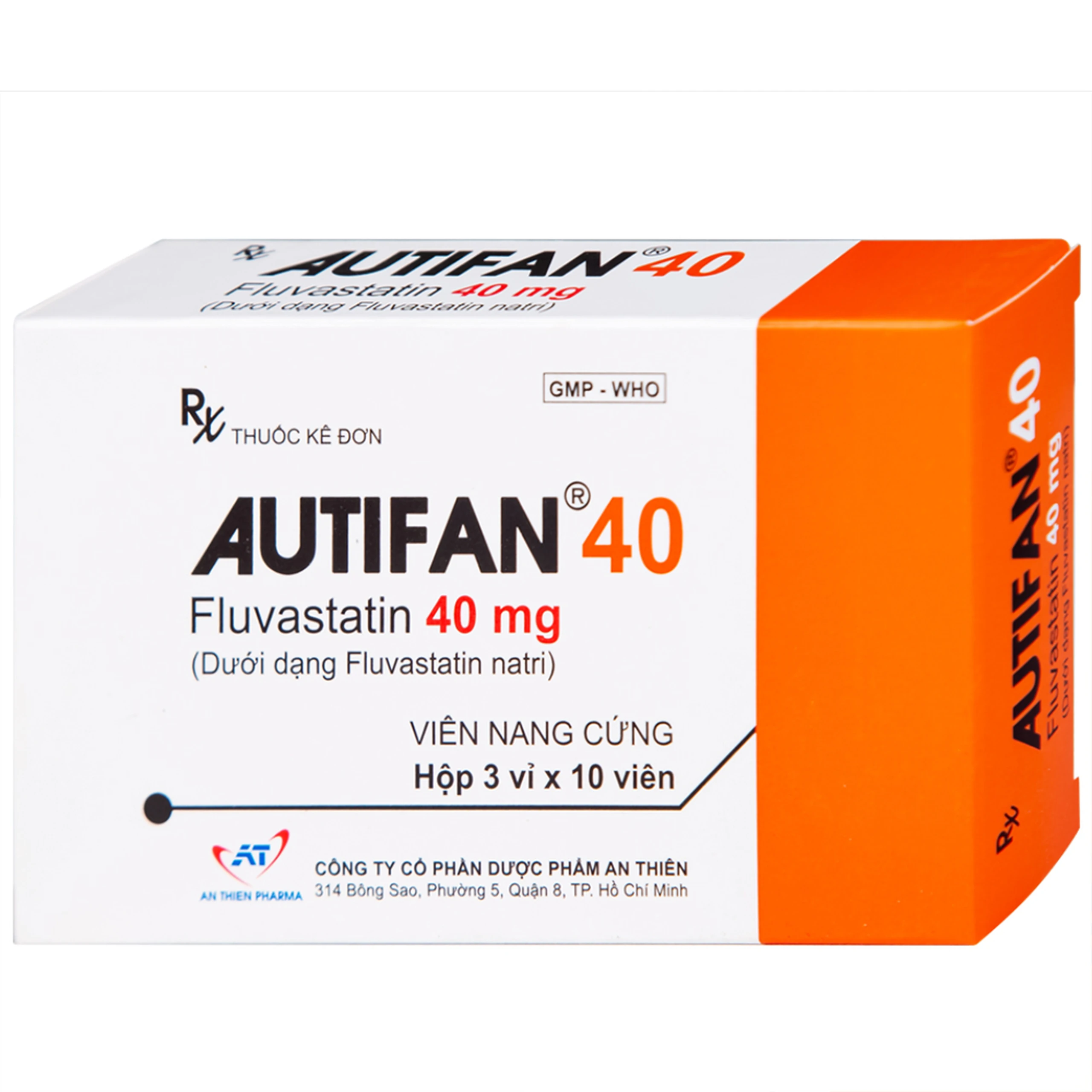Thuốc Autifan 40 An Thiên điều trị rối loạn lipid huyết (3 vỉ x 10 viên)
