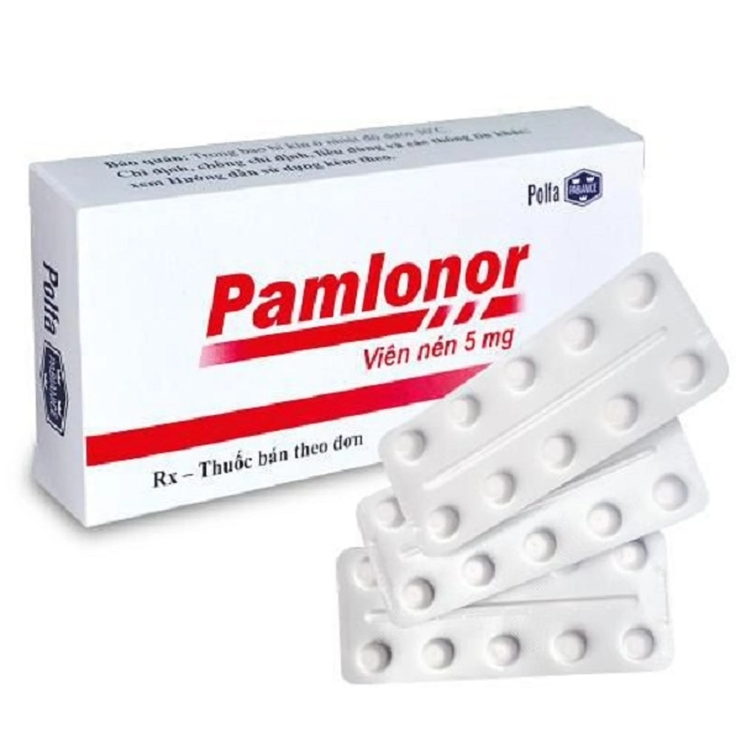 Viên nén Pamlonor 5mg Polfa điều trị tăng huyết áp (9 vỉ x 10 viên) 	  1