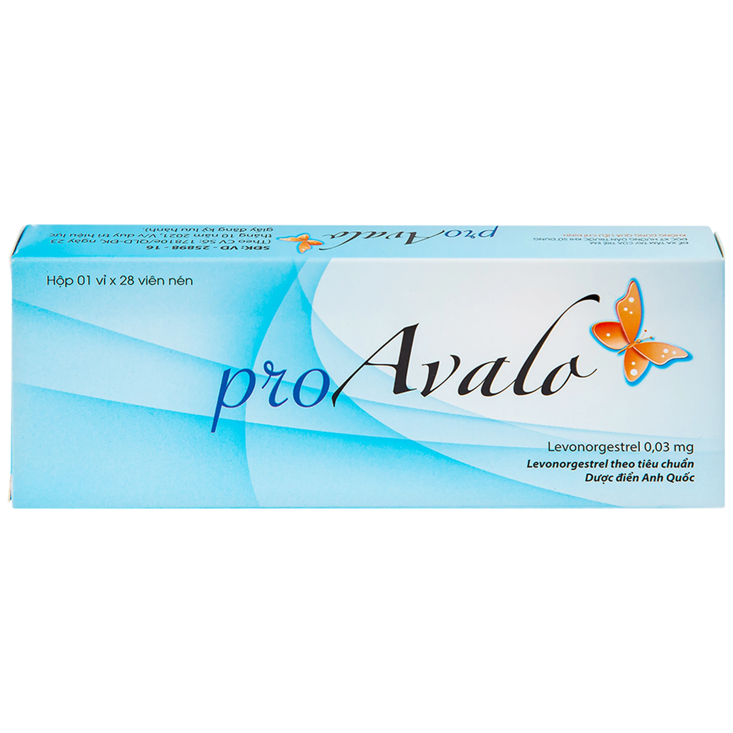 Thuốc proAvalo 0.03mg Babiophar tránh thai hằng ngày (1 vỉ x 28 viên)
