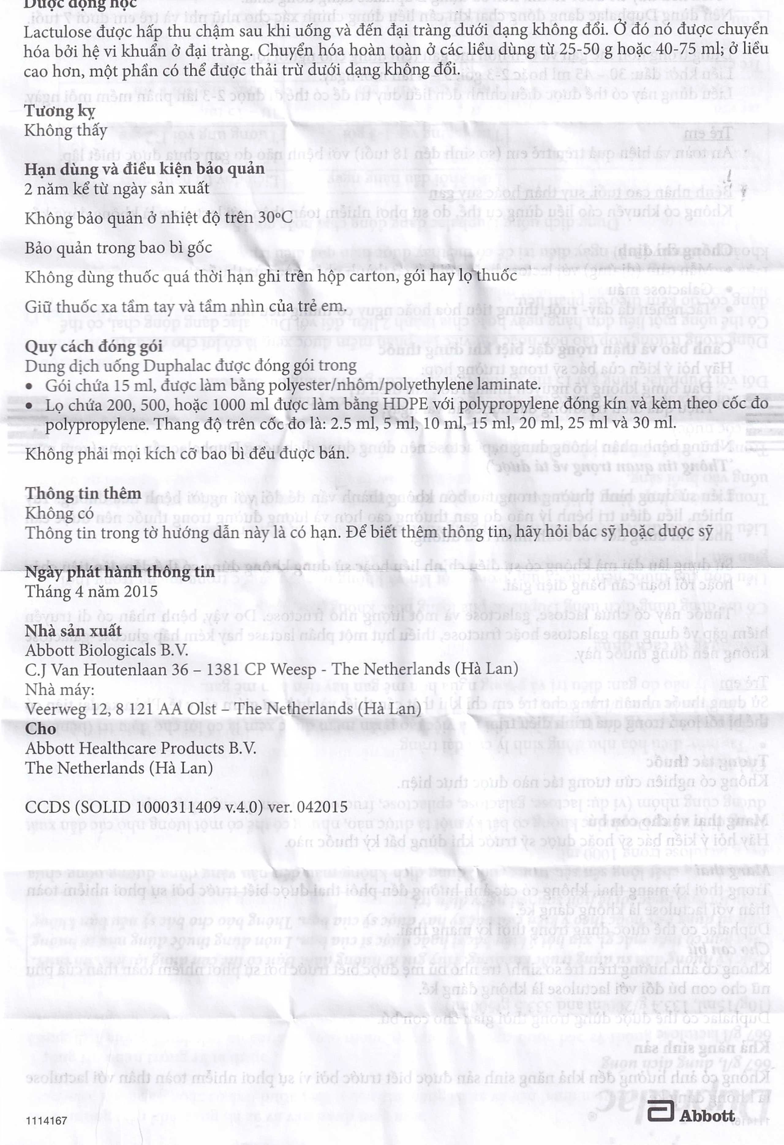 Siro Duphalac Abbott điều trị táo bón (200ml)