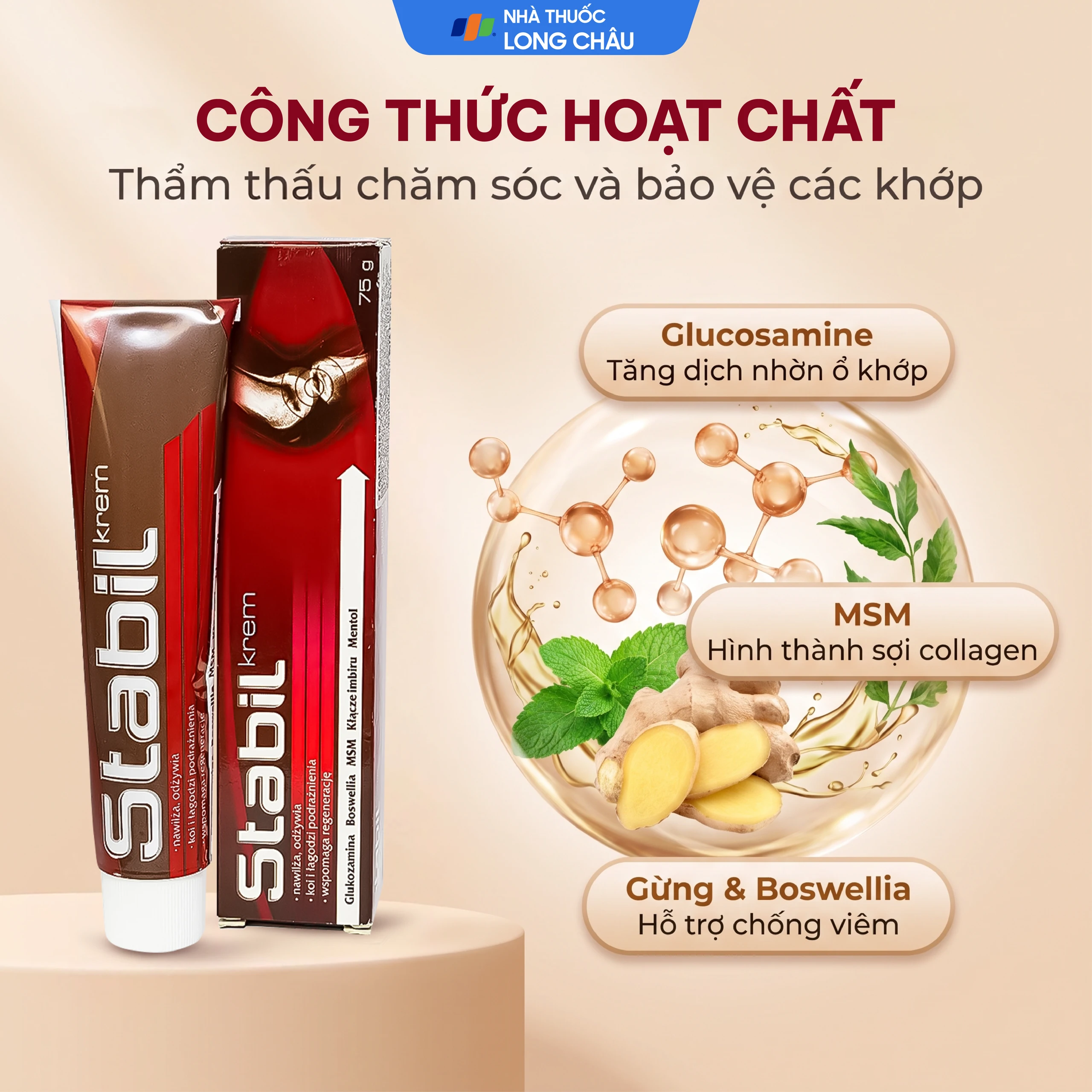 Kem bôi Stabil Krem Aflofarm vùng khớp giảm đau, kháng viêm (75g) 3