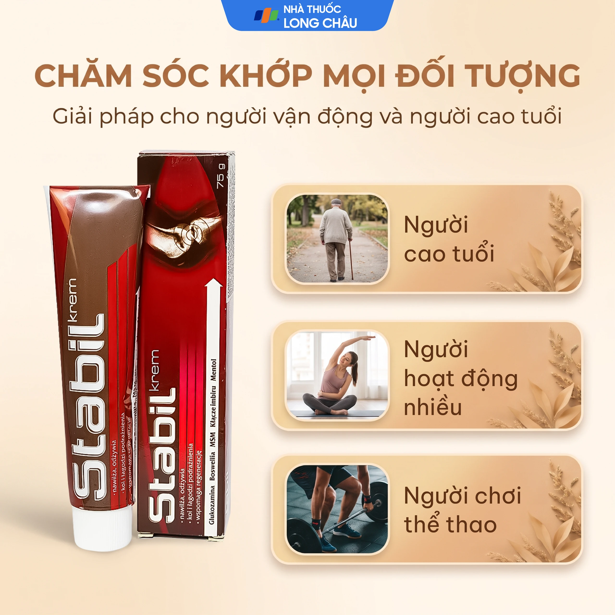 Kem bôi Stabil Krem Aflofarm vùng khớp giảm đau, kháng viêm (75g) 4