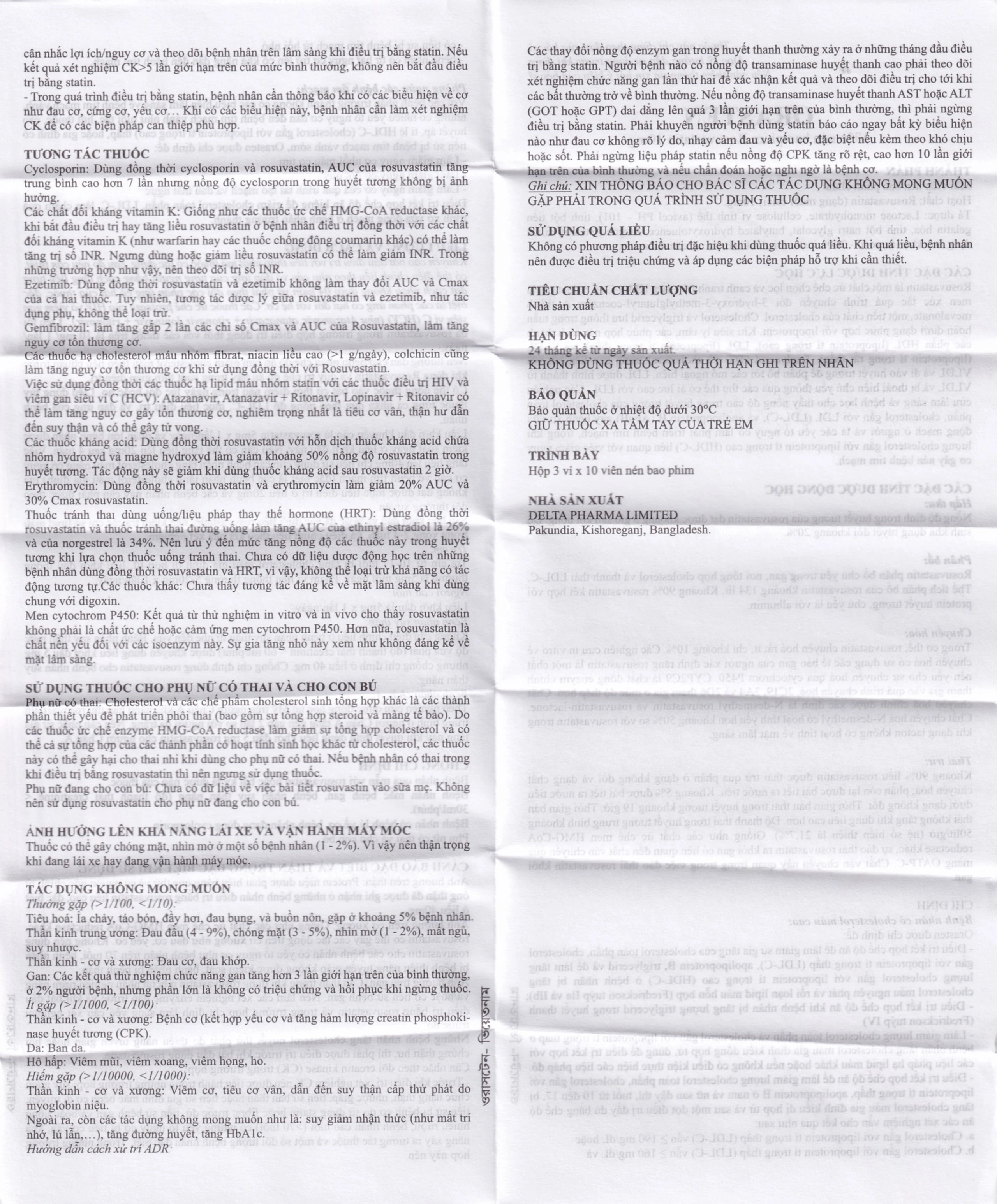 Thuốc Orasten 10mg Delta Pharma giảm cholesterone toàn phần (3 vỉ x 10 viên)