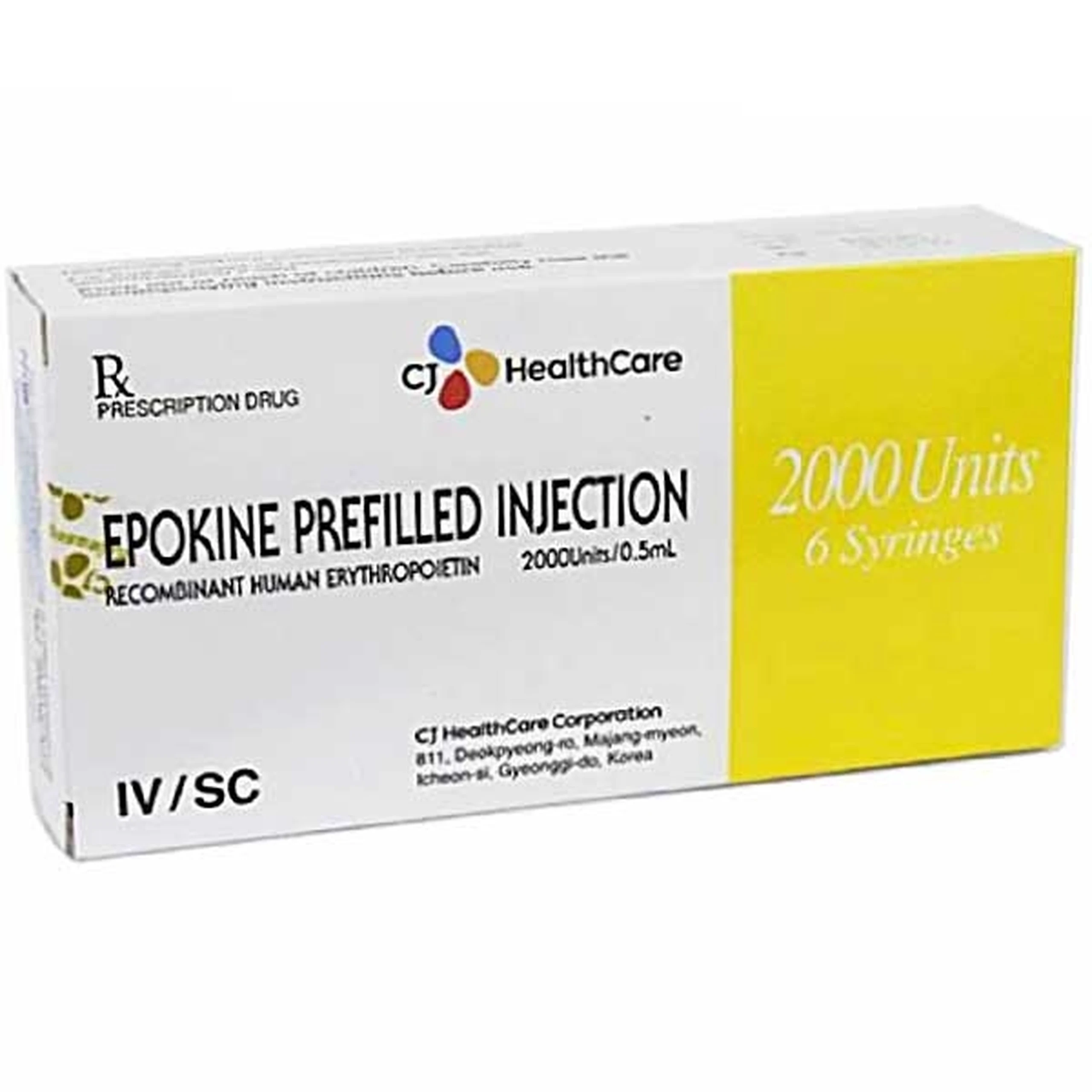 Thuốc tiêm tái tạo hồng cầu Epokine Prefilled Injectiom 2000iu/0.5ml (Hộp 6 ống)