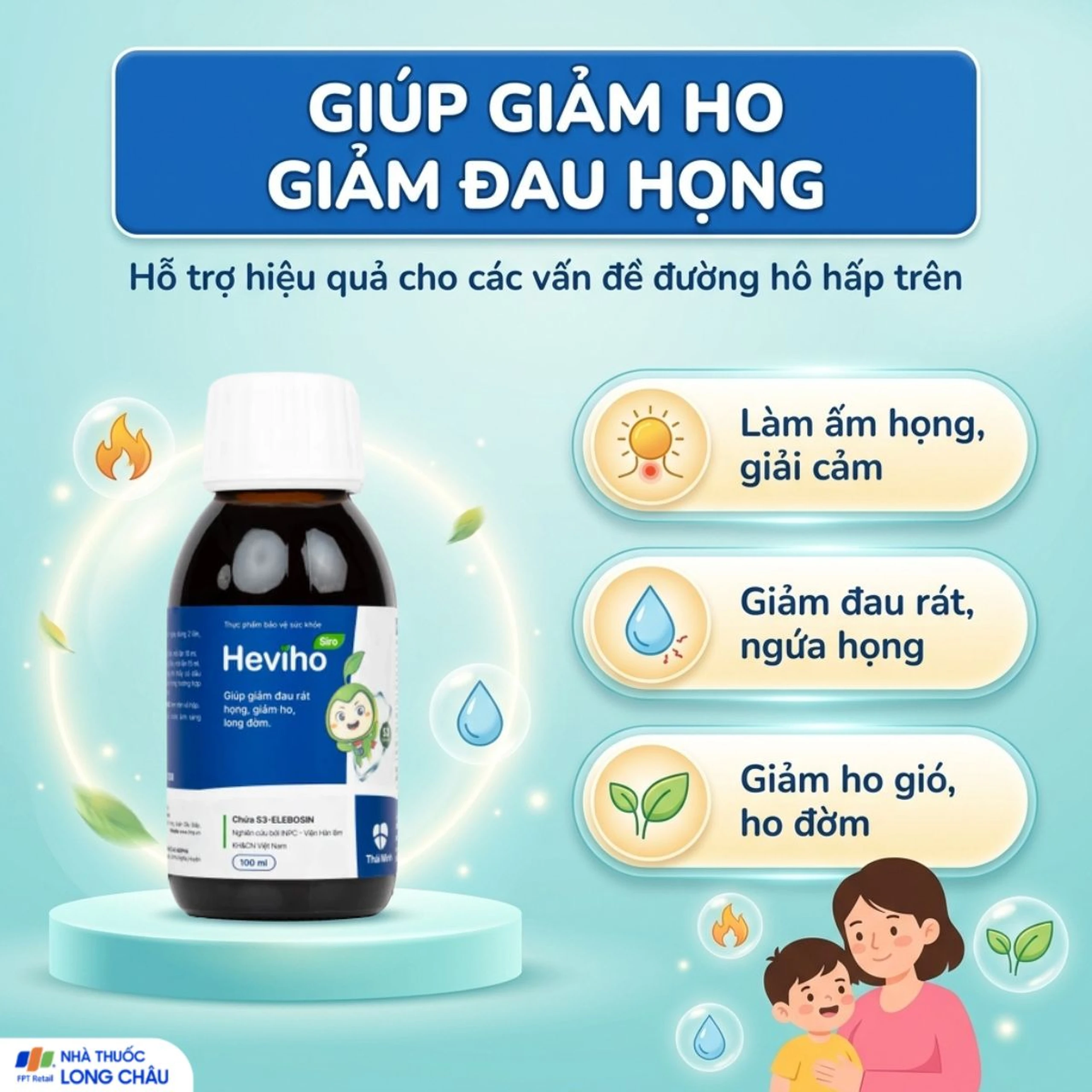 Siro giảm ho long đờm Heviho Thái Minh (100ml) 4