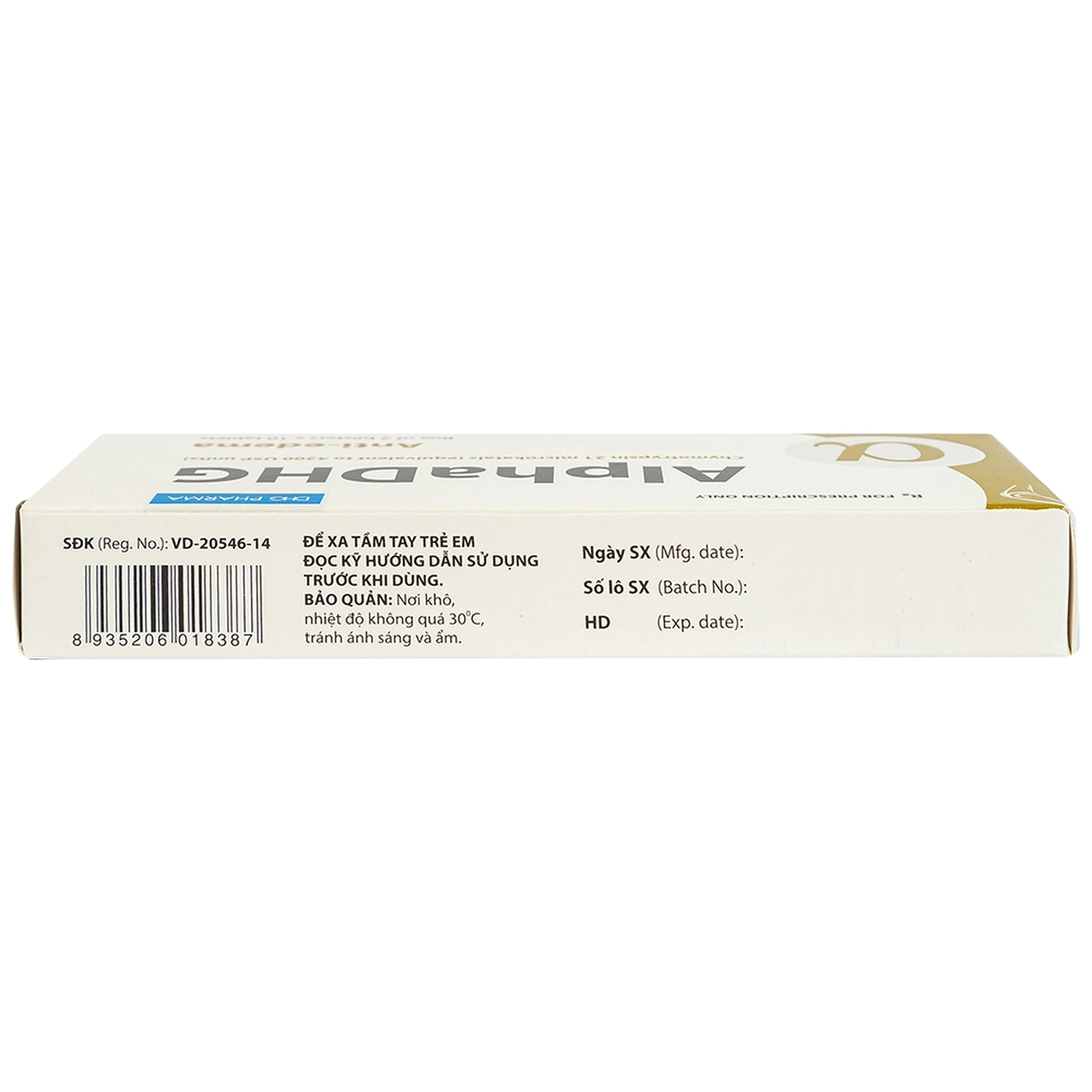 Thuốc AlphaDHG 4200 điều trị phù nề sau chấn thương, phẫu thuật, bỏng (2 vỉ x 10 viên)