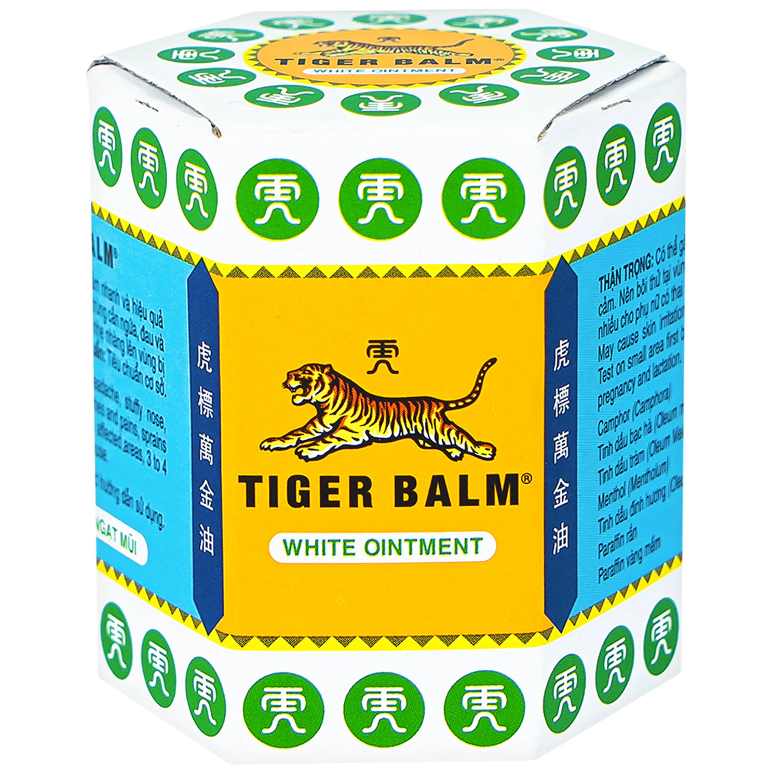 Thuốc mỡ Tiger Balm White Ointment Haw Par giảm đau đầu và ngạt mũi (30g)