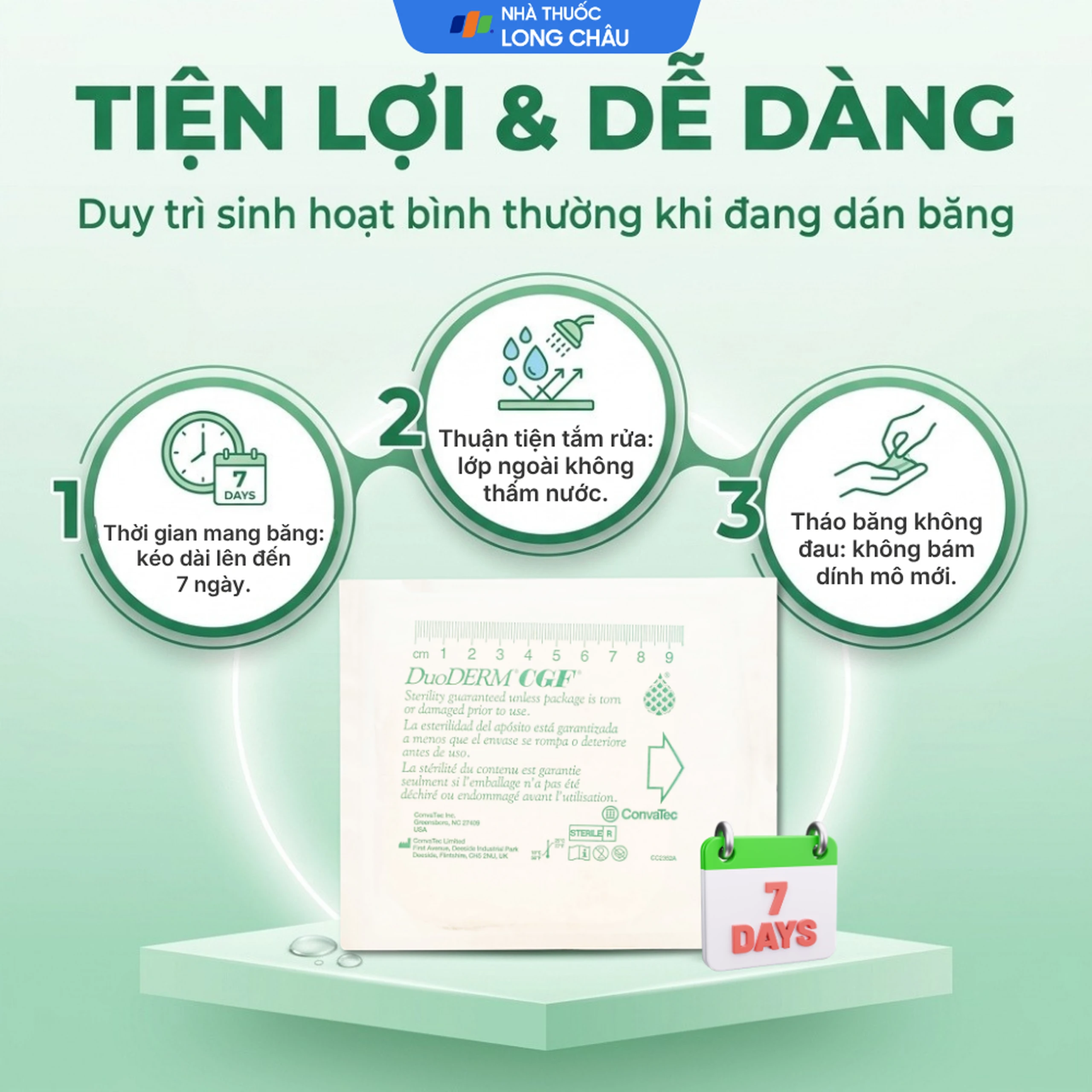 Băng dán vết thương Duoderm CGF 10x10cm (5 miếng) 5